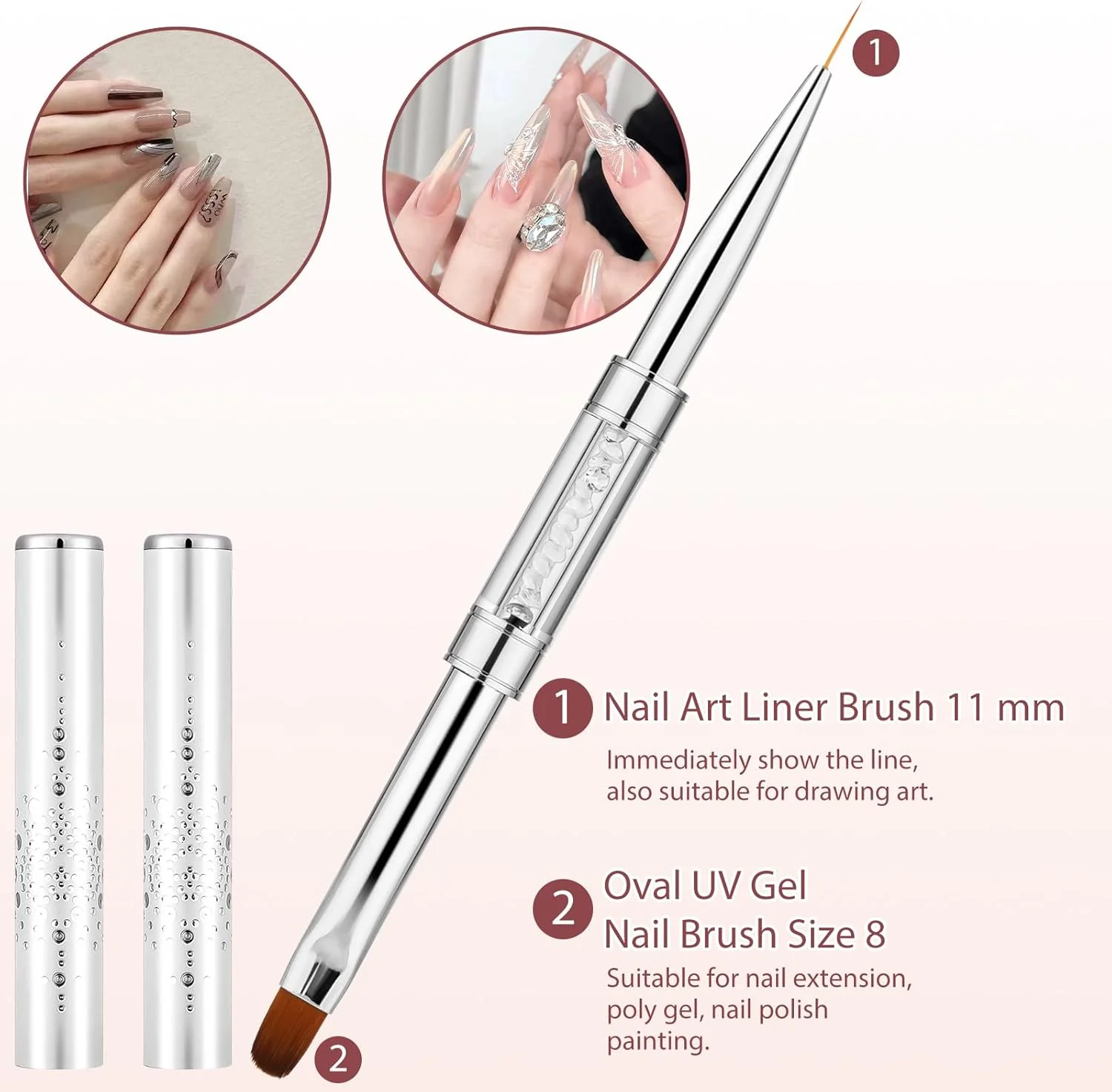 قلم طراحی ناخن دو طرفه، قلم ژل سخت، قلم ژل ناخن بیضی، دسته نگین دار، قلم ژل خطی نوک فرانسوی، قلم مانیکور فرانسوی، قلم ژل سازنده برای طراحی ناخن، هنر ناخن حرفه ای قلم طراحی ناخن دو طرفه، قلم ژل سخت، قلم ژل ناخن بیضی، دسته نگین دار، قلم ژل خطی نوک فرانسوی، قلم مانیکور فرانسوی، قلم ژل سازنده برای طراحی ناخن، هنر ناخن حرفه ای