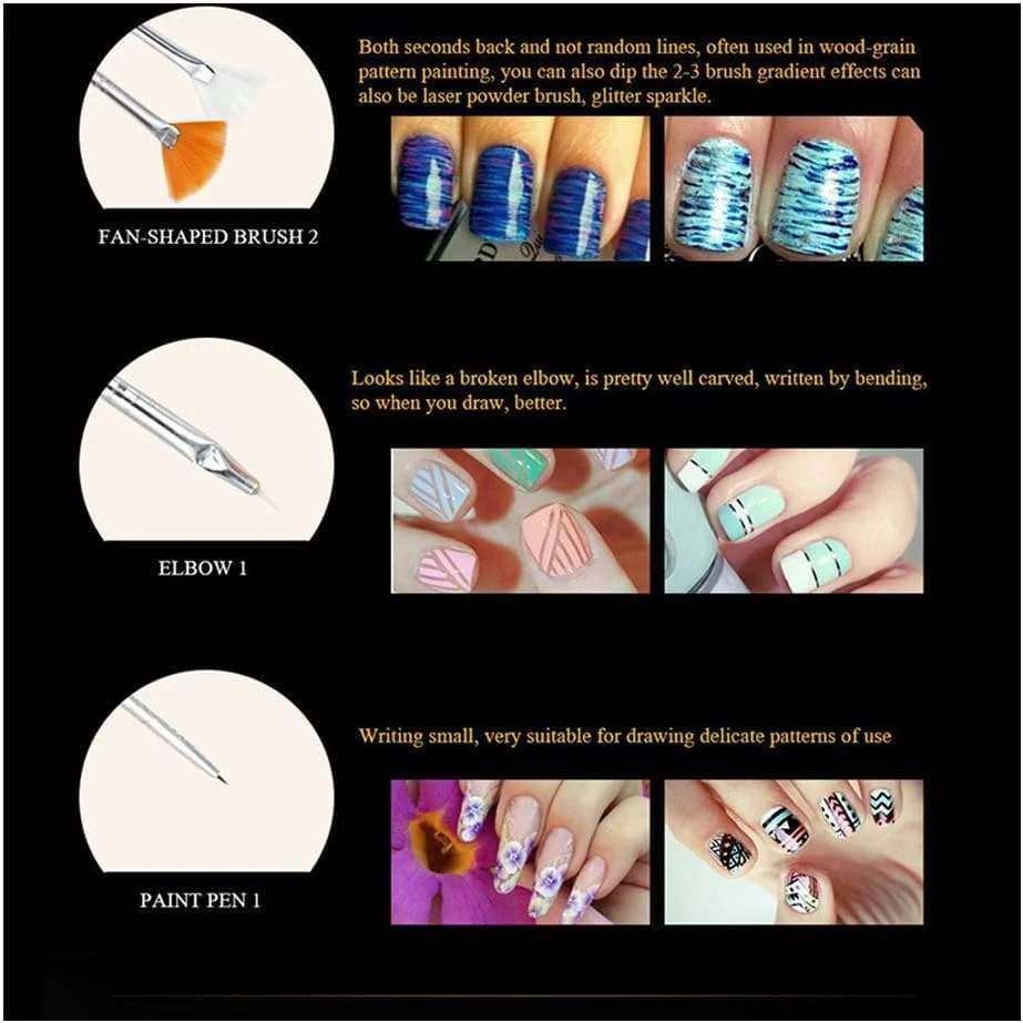 ست ۲۰ عددی قلم طراحی ناخن DUBKART، کیت ابزار قلم موی طراحی و نقاشی ناخن، پولیش UV، ابزار نقطه گذاری، قلم ابزار طراحی ناخن اکریلیک، ست قلم موی لاک ناخن چند رنگ ست ۲۰ عددی قلم طراحی ناخن DUBKART، کیت ابزار قلم موی طراحی و نقاشی ناخن، پولیش UV، ابزار نقطه گذاری، قلم ابزار طراحی ناخن اکریلیک، ست قلم موی لاک ناخن چند رنگ