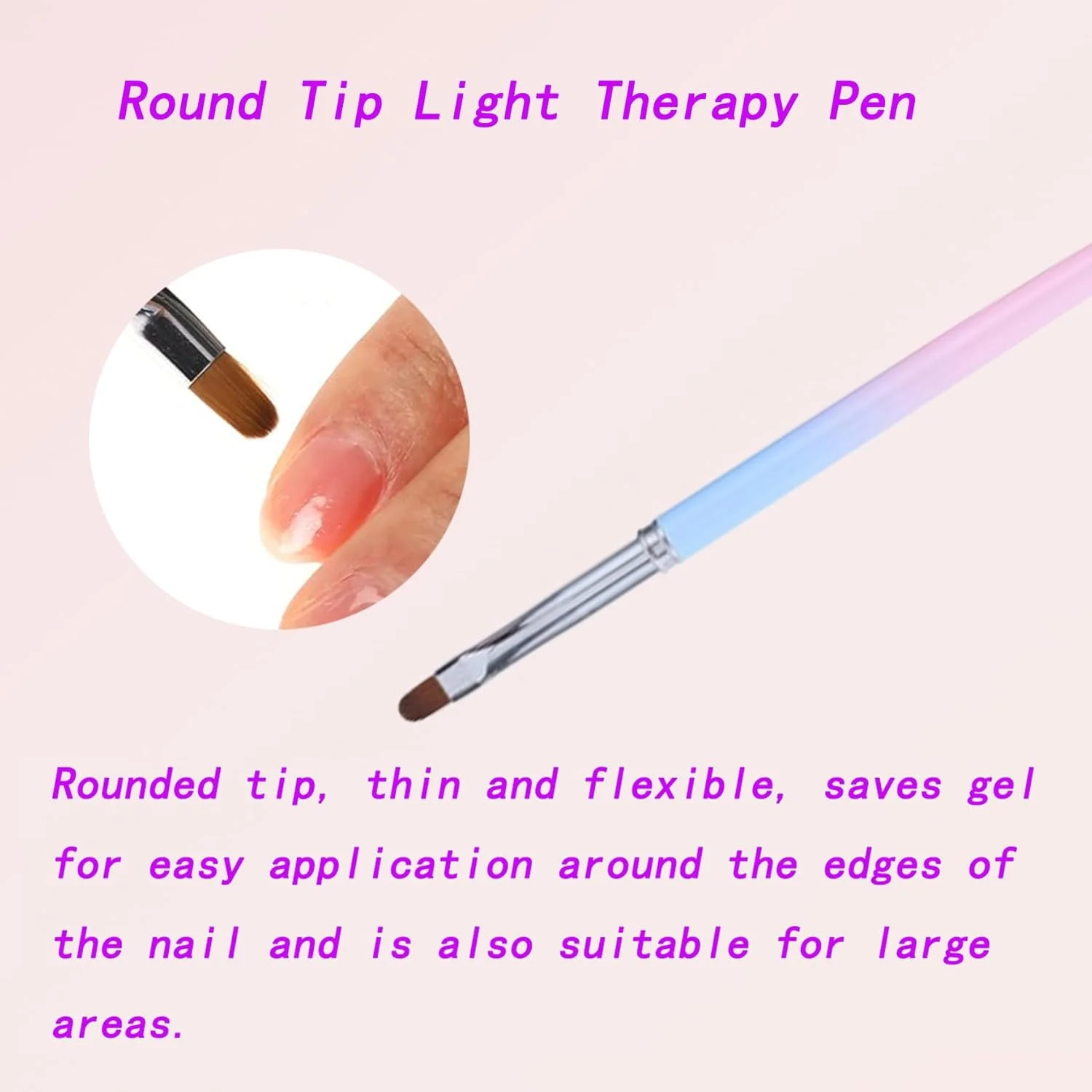 قلم طراحی ناخن Duomama - ست 3 عددی برس ناخن تخت، بیضی و زاویه دار برای طراحی DIY و تمیز کردن لاک - ایده آل برای نقاشی دقیق و اصلاح اشتباهات روی کوتیکول ها