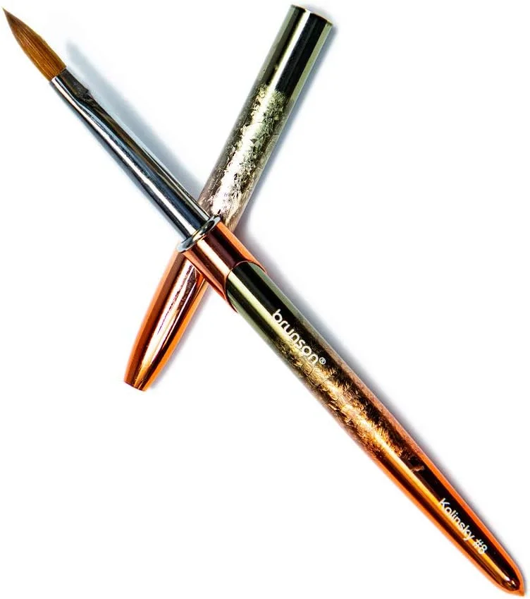 قلم طراحی ناخن اکریلیک موی سمور Kolinsky، مناسب پودر اکریلیک، مانیکور، پدیکور، طراحی حرفه ای ناخن، قلم برس لاک، قلم طراحی ناخن اکریلیک شماره 8، برس طراحی ناخن سه بعدی و مجسمه سازی 100%