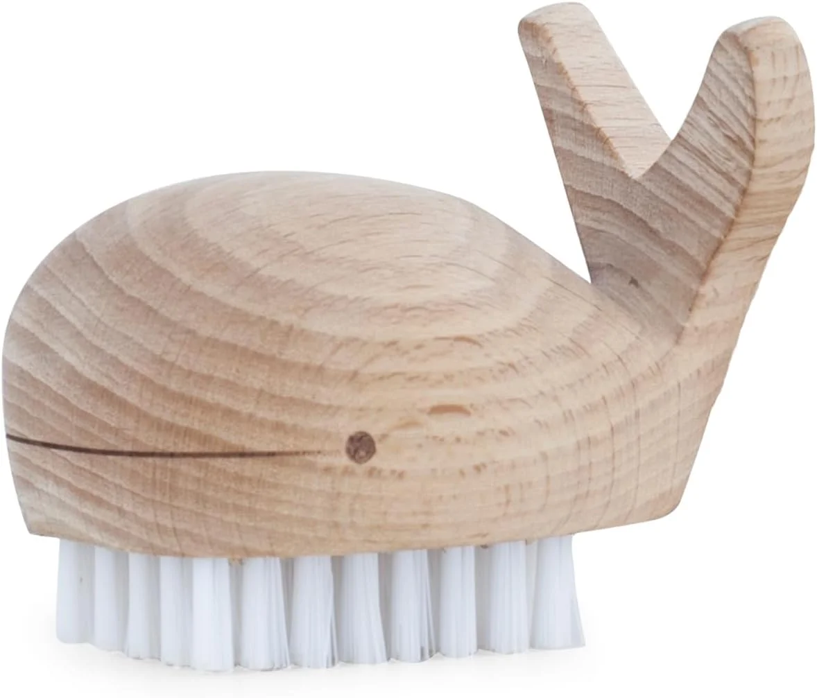 برس ناخن چوبی طرح نهنگ کیکرلند مدل HW05