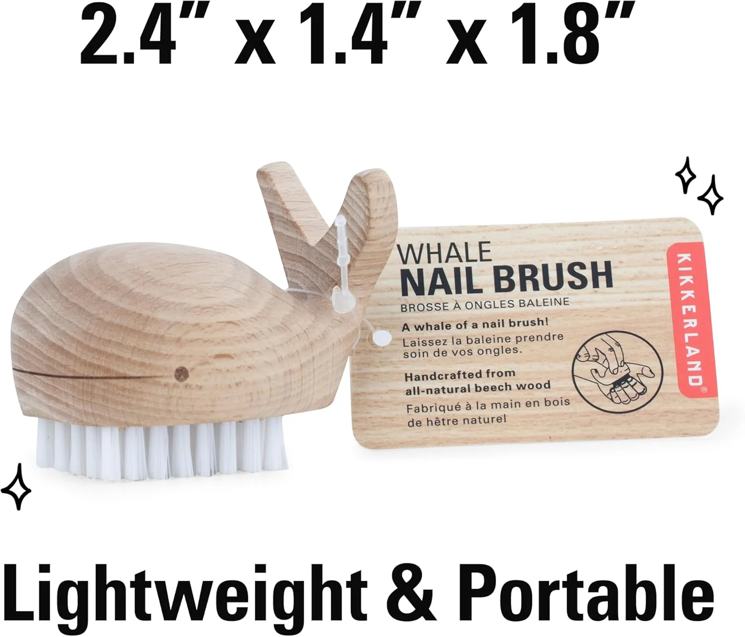 برس ناخن چوبی طرح نهنگ کیکرلند مدل HW05 برس ناخن چوبی طرح نهنگ کیکرلند مدل HW05