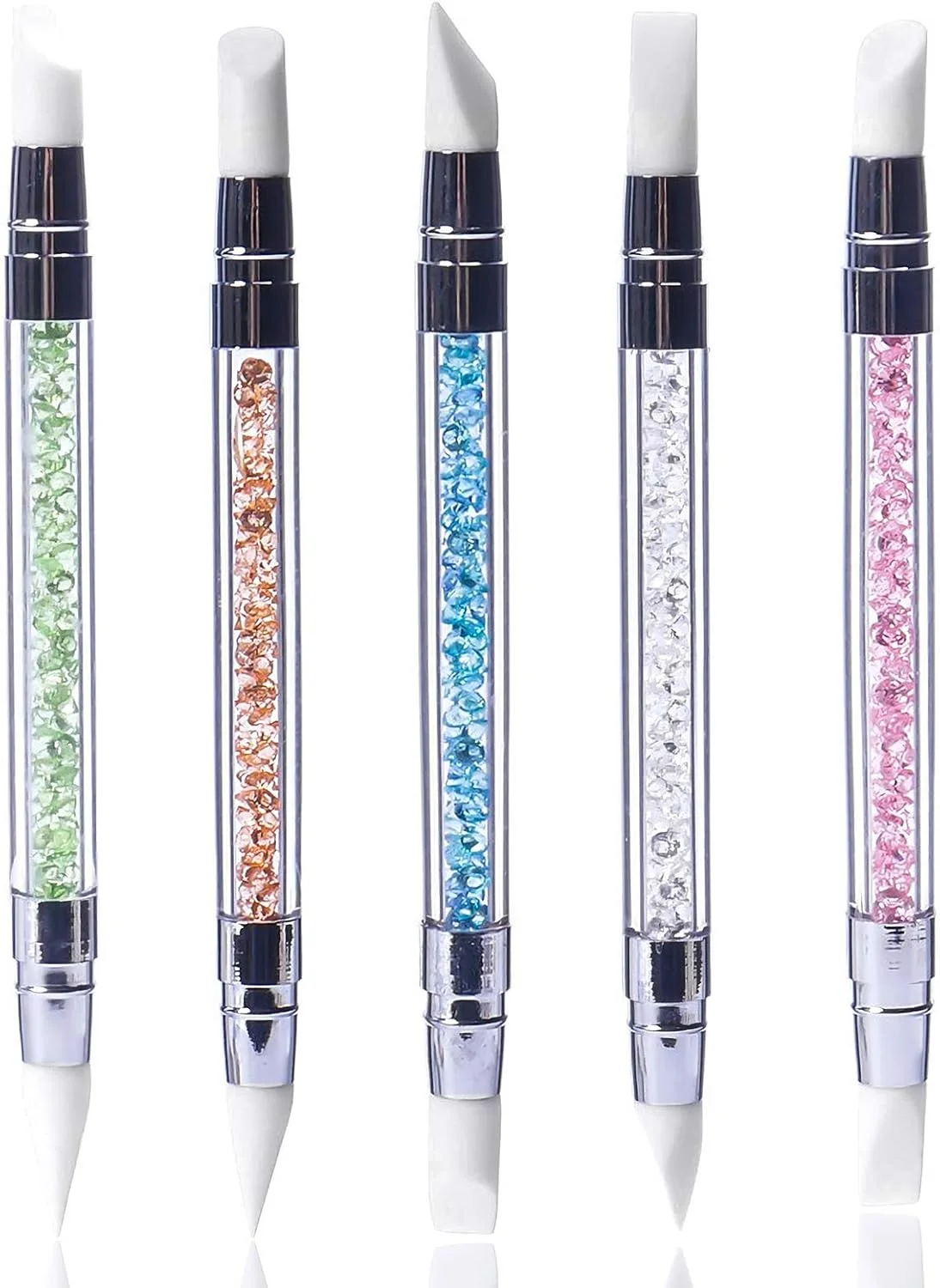 مجموعه ابزار طراحی ناخن ژلی هانیوشنگ شامل 5 عدد قلم طراحی ناخن ژلی، برس حکاکی با سر سیلیکونی و دسته اکریلیک مناسب سالن، قلم توپی حکاکی ژل با دسته نگین دار اکریلیک، برس طراحی ناخن، مداد طراحی ناخن مجموعه ابزار طراحی ناخن ژلی هانیوشنگ شامل 5 عدد قلم طراحی ناخن ژلی، برس حکاکی با سر سیلیکونی و دسته اکریلیک مناسب سالن، قلم توپی حکاکی ژل با دسته نگین دار اکریلیک، برس طراحی ناخن، مداد طراحی ناخن