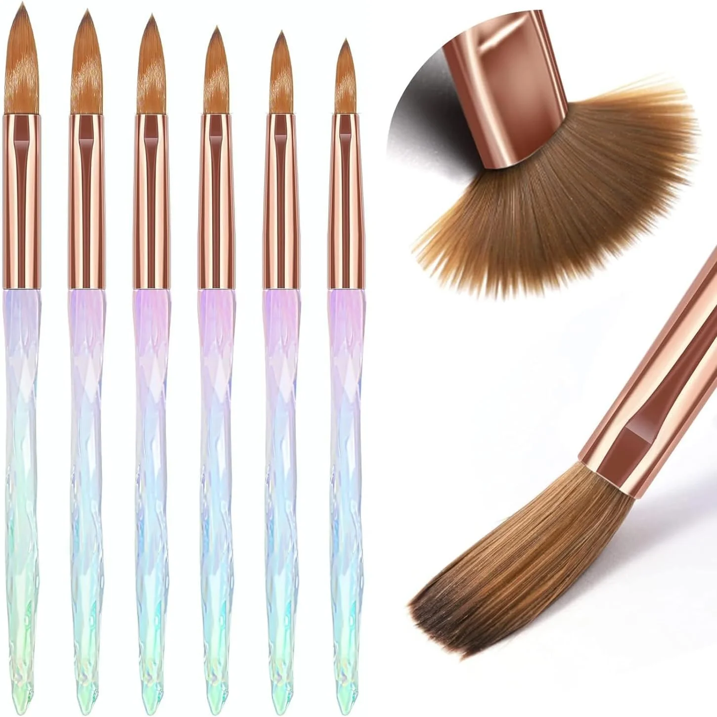 ست قلمو طراحی ناخن هاتولاو، 6 عدد قلمو اکریلیک حرفه ای برای استفاده از پودر اکریلیک، اکستنشن ناخن و طراحی سه بعدی ناخن، قلمو اکریلیک برای سالن ناخن، سایزهای 4/6/8/10/12/14 ست قلمو طراحی ناخن هاتولاو، 6 عدد قلمو اکریلیک حرفه ای برای استفاده از پودر اکریلیک، اکستنشن ناخن و طراحی سه بعدی ناخن، قلمو اکریلیک برای سالن ناخن، سایزهای 4/6/8/10/12/14