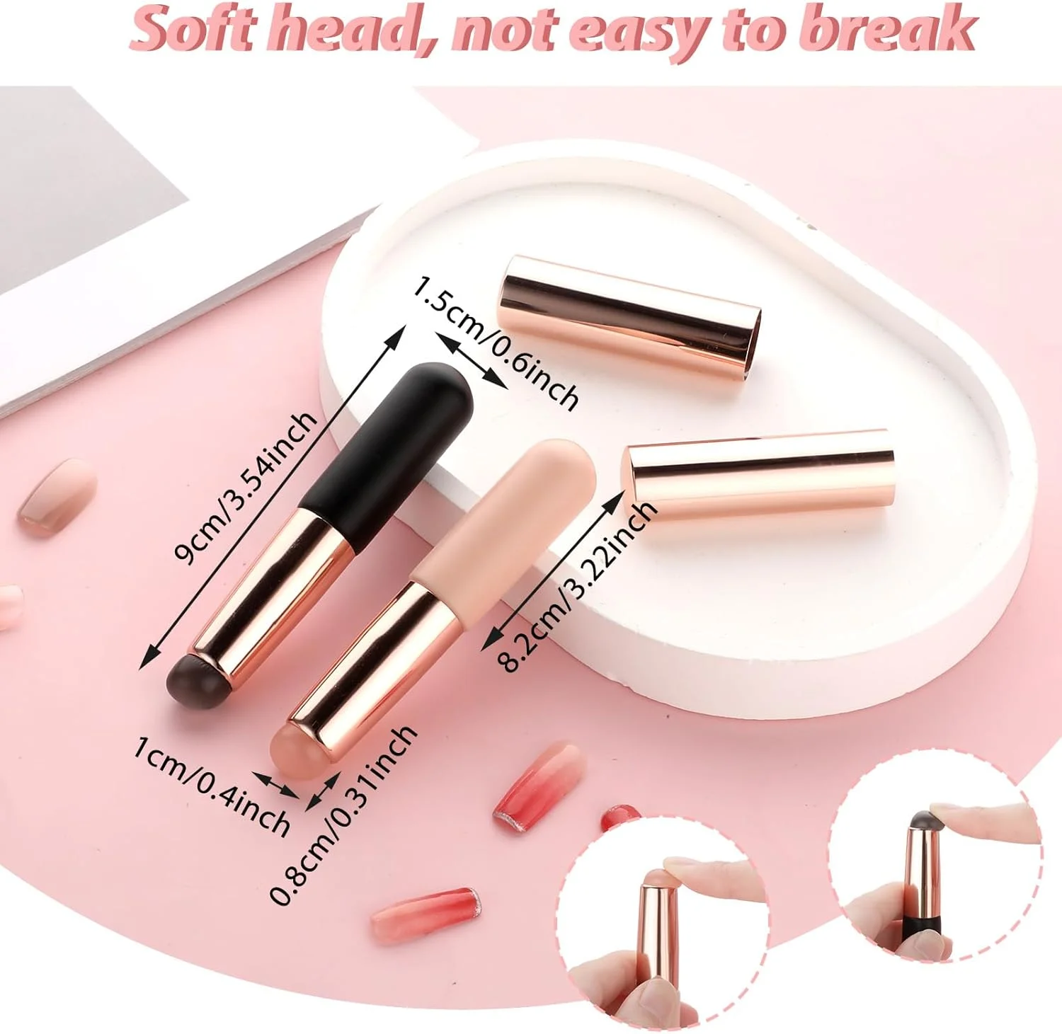 هاریِندنی 2 عدد برس ناخن سیلیکونی، برس ناخن آمبره، برس لب سیلیکونی، اپلیکاتور کروم ناخن سیلیکونی قابل استفاده مجدد، ابزار برس ناخن سیلیکونی برای کروم، آمبره، ناخن فرانسوی، رژ لب، کانسیلر هاریِندنی 2 عدد برس ناخن سیلیکونی، برس ناخن آمبره، برس لب سیلیکونی، اپلیکاتور کروم ناخن سیلیکونی قابل استفاده مجدد، ابزار برس ناخن سیلیکونی برای کروم، آمبره، ناخن فرانسوی، رژ لب، کانسیلر