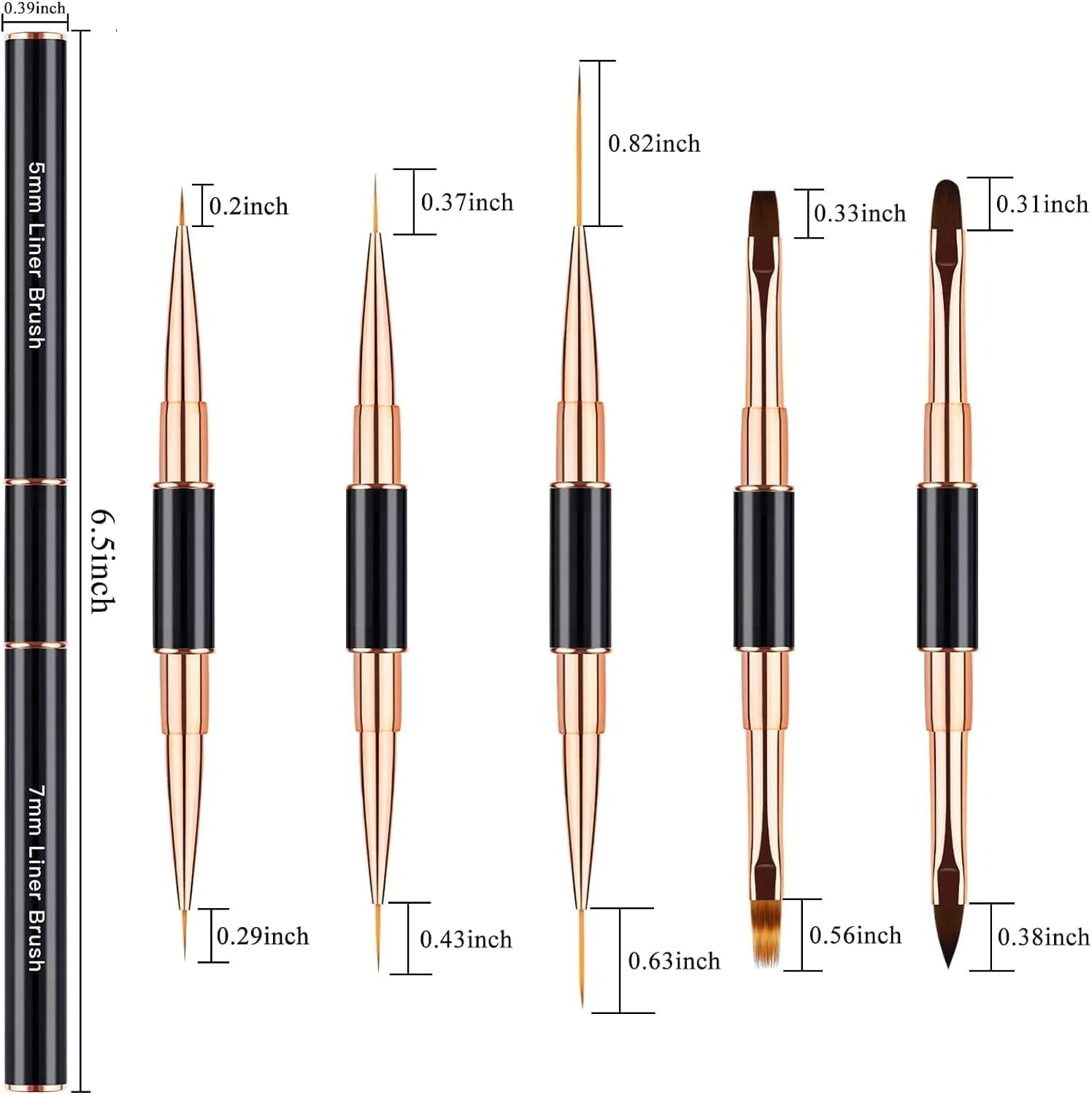 ست قلم موی طراحی ناخن Hotolove - ست 5 عددی قلم موی طراحی ناخن آکریلیک دو طرفه حرفه ای، قلم موی نازک برای طراحی، قلم موی طراحی سه بعدی ناخن مناسب استفاده در سالن و منزل (مشکی) ست قلم موی طراحی ناخن Hotolove - ست 5 عددی قلم موی طراحی ناخن آکریلیک دو طرفه حرفه ای، قلم موی نازک برای طراحی، قلم موی طراحی سه بعدی ناخن مناسب استفاده در سالن و منزل (مشکی)