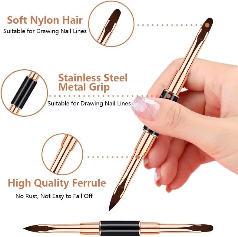 ست قلم موی طراحی ناخن Hotolove - ست 5 عددی قلم موی طراحی ناخن آکریلیک دو طرفه حرفه ای، قلم موی نازک برای طراحی، قلم موی طراحی سه بعدی ناخن مناسب استفاده در سالن و منزل (مشکی) ست قلم موی طراحی ناخن Hotolove - ست 5 عددی قلم موی طراحی ناخن آکریلیک دو طرفه حرفه ای، قلم موی نازک برای طراحی، قلم موی طراحی سه بعدی ناخن مناسب استفاده در سالن و منزل (مشکی)