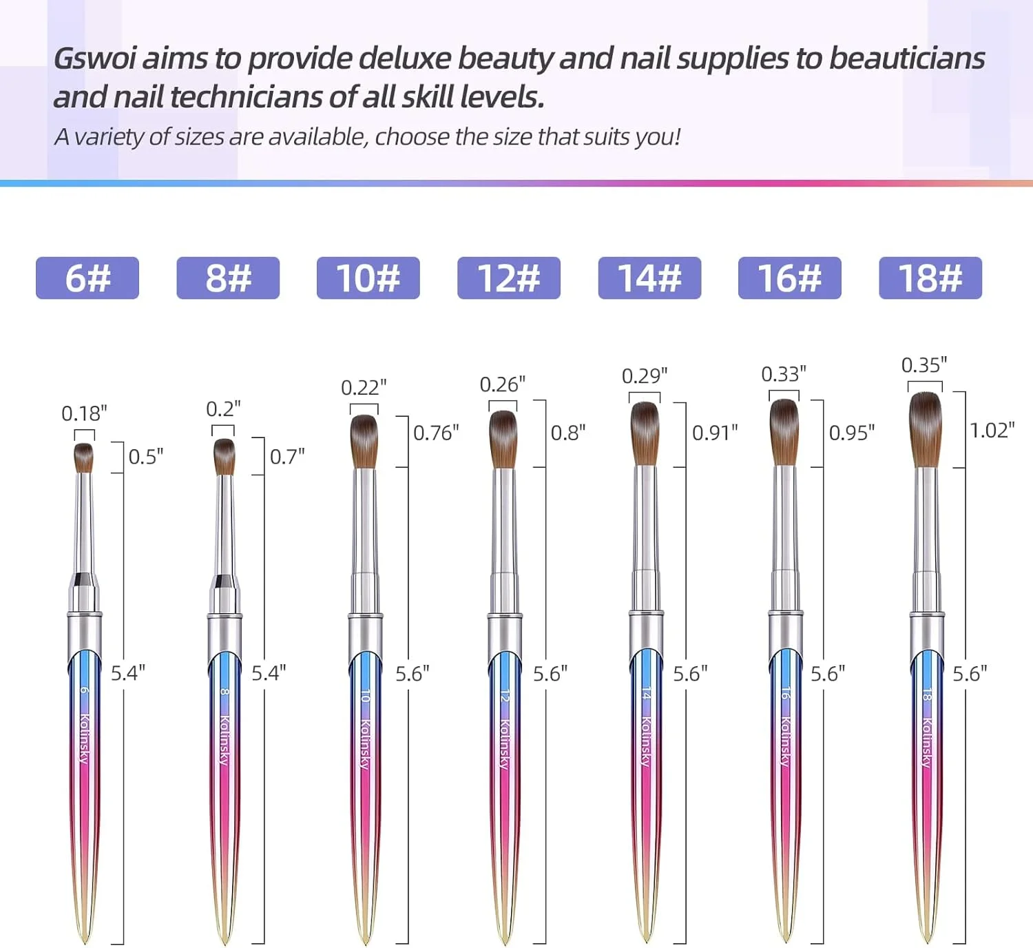 قلم طراحی ناخن Kolinsky KASTWAVE، قلم لاک طراحی شده، قلم ناخن اکریلیک حرفه ای، قلم آرایشی سه بعدی رنگارنگ دست ساز با درپوش قلم طراحی ناخن Kolinsky KASTWAVE، قلم لاک طراحی شده، قلم ناخن اکریلیک حرفه ای، قلم آرایشی سه بعدی رنگارنگ دست ساز با درپوش