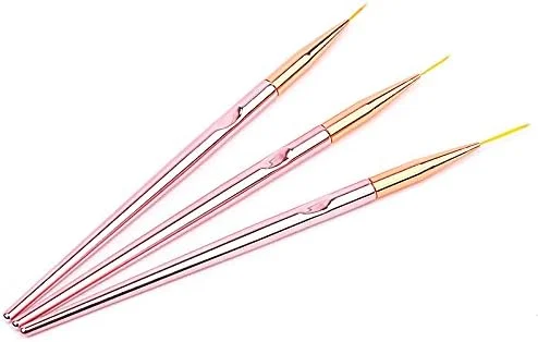 ست 3 عددی قلم موی طراحی ناخن رزگلد، ابزار طراحی ناخن (7mm/9mm/11mm) ست 3 عددی قلم موی طراحی ناخن رزگلد، ابزار طراحی ناخن (7mm/9mm/11mm)