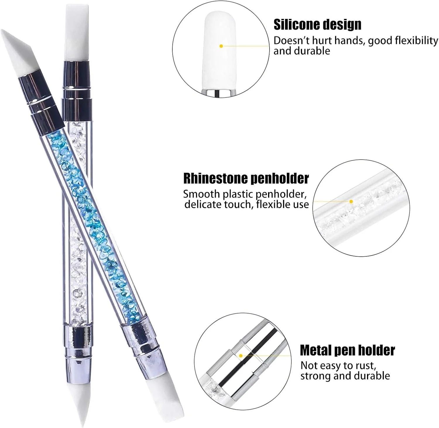 مجموعه ابزار طراحی ناخن ژلی هانیوشنگ شامل 5 عدد قلم طراحی ناخن ژلی، برس حکاکی با سر سیلیکونی و دسته اکریلیک مناسب سالن، قلم توپی حکاکی ژل با دسته نگین دار اکریلیک، برس طراحی ناخن، مداد طراحی ناخن مجموعه ابزار طراحی ناخن ژلی هانیوشنگ شامل 5 عدد قلم طراحی ناخن ژلی، برس حکاکی با سر سیلیکونی و دسته اکریلیک مناسب سالن، قلم توپی حکاکی ژل با دسته نگین دار اکریلیک، برس طراحی ناخن، مداد طراحی ناخن
