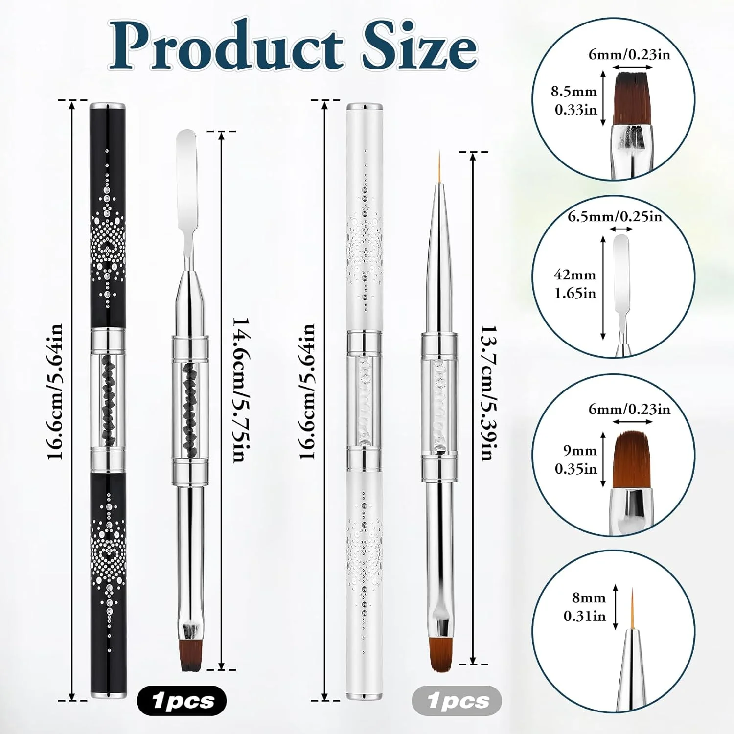 ست 2 عددی برس ژل سخت ناخن، برس خطی ژل فرنچ، برس ژل ساز فرنچ مانیکور، برس های طراحی ناخن دو طرفه با دسته نگین دار، برس ناخن برای طراحی ناخن، مناسب هنر ناخن حرفه ای ست 2 عددی برس ژل سخت ناخن، برس خطی ژل فرنچ، برس ژل ساز فرنچ مانیکور، برس های طراحی ناخن دو طرفه با دسته نگین دار، برس ناخن برای طراحی ناخن، مناسب هنر ناخن حرفه ای