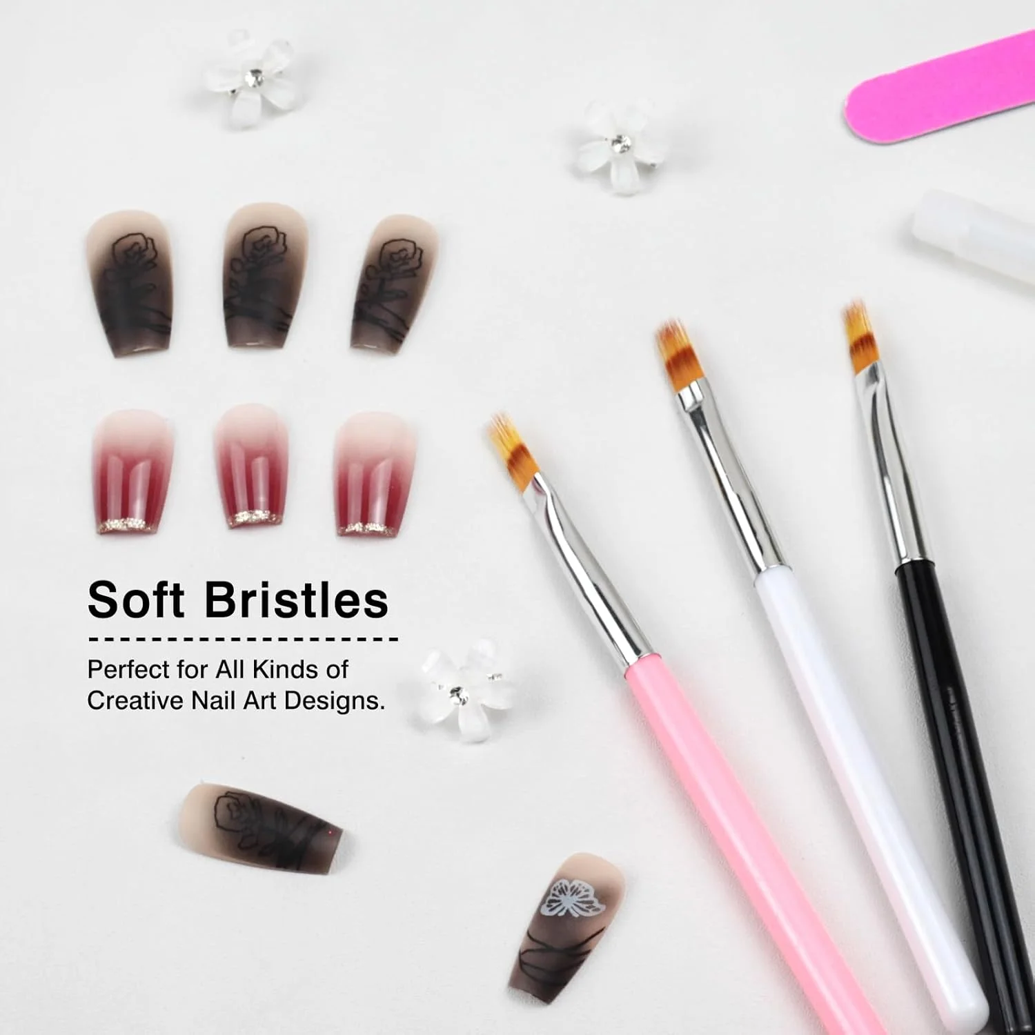 ست قلم موی آمبره ناخن - قلم های رنگ آمیزی گرادیانی ناخن برای لاک ژل، طراحی خط توری و طراحی هنری ناخن اکریلیک با دسته های چوبی ست قلم موی آمبره ناخن - قلم های رنگ آمیزی گرادیانی ناخن برای لاک ژل، طراحی خط توری و طراحی هنری ناخن اکریلیک با دسته های چوبی