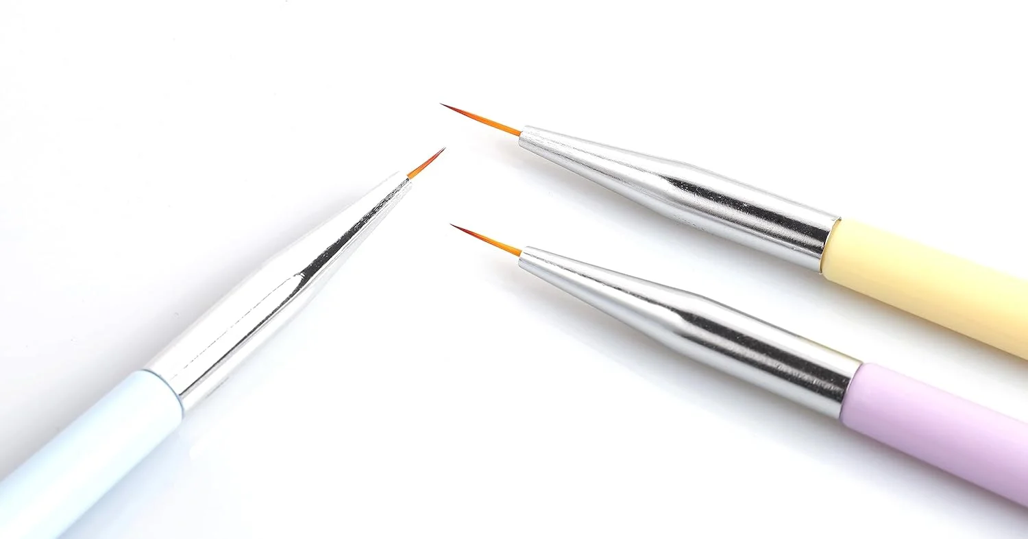 مجموعه قلم موی خطی طراحی ناخن حرفه ای گلوبال فشن - طراحی های هنری خیره کننده ناخن را در خانه ایجاد کنید (7 میلی متر، 9 میلی متر، 11 میلی متر) | | (مجموعه)