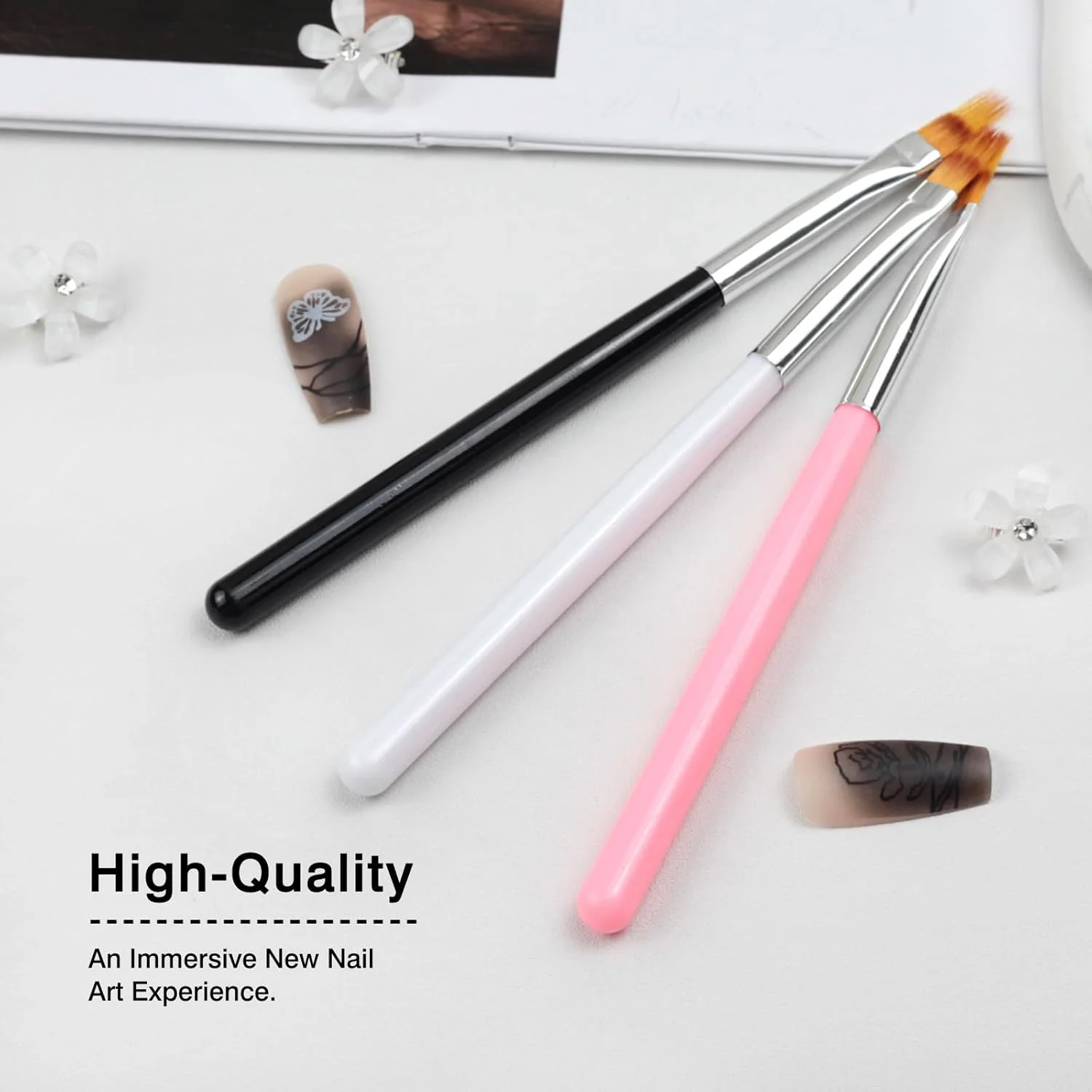 ست قلم موی آمبره ناخن - قلم های رنگ آمیزی گرادیانی ناخن برای لاک ژل، طراحی خط توری و طراحی هنری ناخن اکریلیک با دسته های چوبی ست قلم موی آمبره ناخن - قلم های رنگ آمیزی گرادیانی ناخن برای لاک ژل، طراحی خط توری و طراحی هنری ناخن اکریلیک با دسته های چوبی
