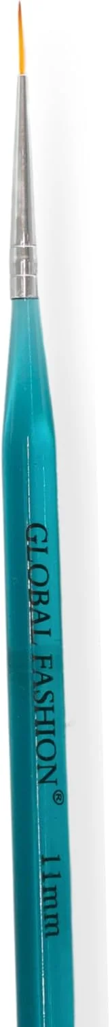 مجموعه قلموهای طراحی ناخن حرفه ای گلوبال فشن، قلموی خطی طراحی ناخن و ابزار نقطه گذاری ناخن، ابزارهای رنگ آمیزی لاک ژل برای طراحی ناخن (7 میلی متر، 9 میلی متر، 11 میلی متر | | (11 میلی متر)