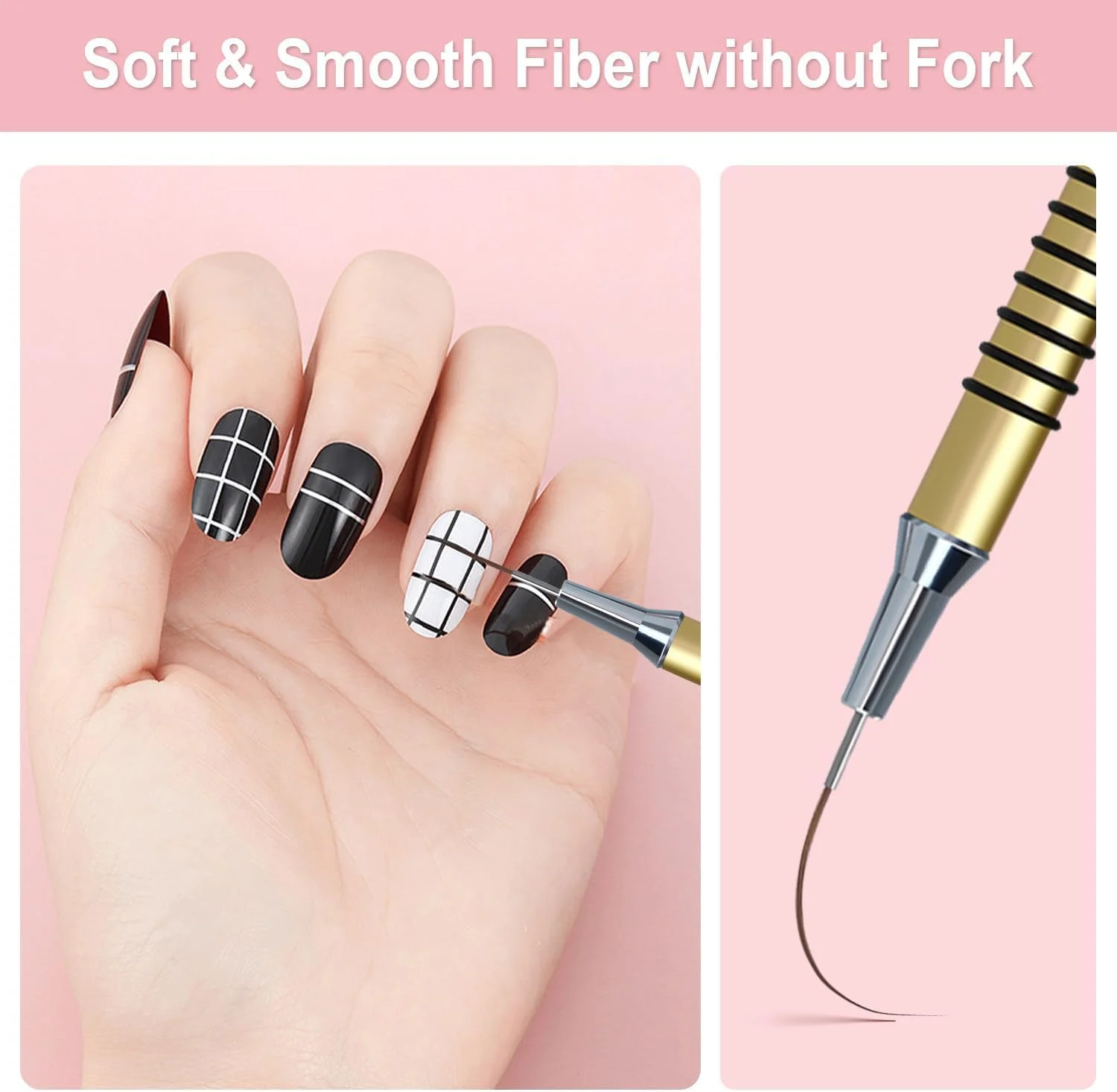 ست 6 عددی قلم طراحی ناخن متالیک - قلم طراحی هنری لاک ژل ضد لغزش برای خطوط بلند، جزئیات ظریف، طراحی های دقیق در اندازه های 5/7/9/11/20/25 میلی متر ست 6 عددی قلم طراحی ناخن متالیک - قلم طراحی هنری لاک ژل ضد لغزش برای خطوط بلند، جزئیات ظریف، طراحی های دقیق در اندازه های 5/7/9/11/20/25 میلی متر