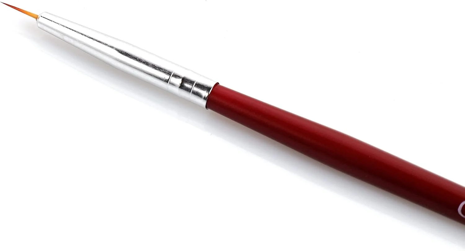 مجموعه 5 عددی قلمو طراحی ناخن حرفه ای گلوبال فشن | قلموهای لاینر ظریف و بافت سه بعدی | خلق طرح های ناخن خیره کننده | (7 میلی متر)