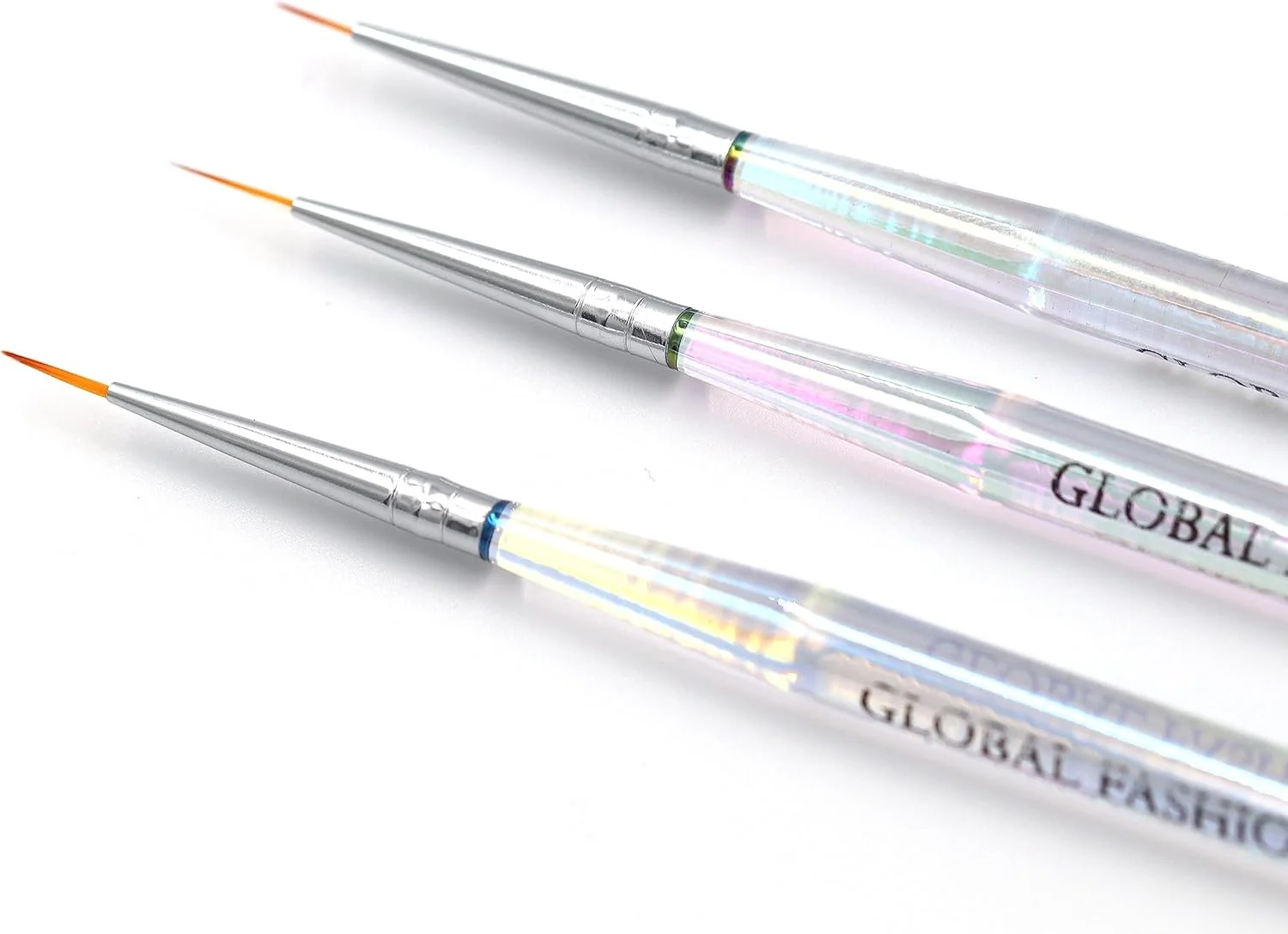 مجموعه قلم موی خطی باریک ناخن آکریلیک حرفه ای گلوبال فشن برای طراحی ناخن، خوشنویسی، نقاشی، طراحی، اسکچ - 3 سایز - | (مجموعه 3 عددی) مجموعه قلم موی خطی باریک ناخن آکریلیک حرفه ای گلوبال فشن برای طراحی ناخن، خوشنویسی، نقاشی، طراحی، اسکچ - 3 سایز - | (مجموعه 3 عددی)