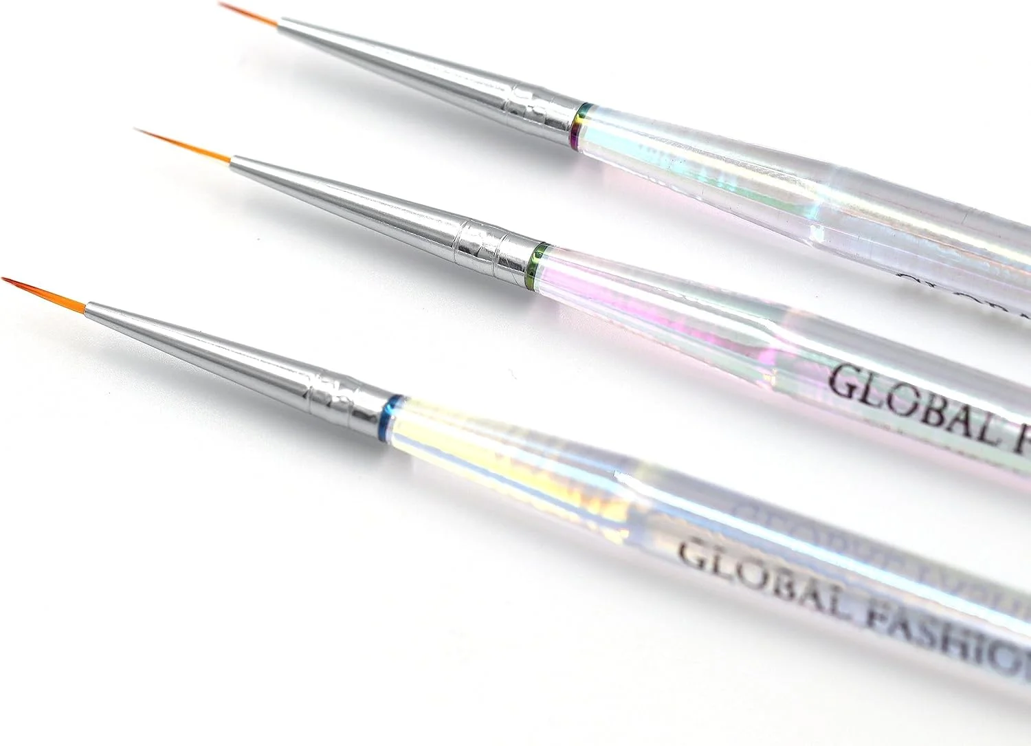 مجموعه قلم موی خطی باریک ناخن آکریلیک حرفه ای گلوبال فشن برای طراحی ناخن، خوشنویسی، نقاشی، طراحی، اسکچ - 3 سایز - | (مجموعه 3 عددی) مجموعه قلم موی خطی باریک ناخن آکریلیک حرفه ای گلوبال فشن برای طراحی ناخن، خوشنویسی، نقاشی، طراحی، اسکچ - 3 سایز - | (مجموعه 3 عددی)