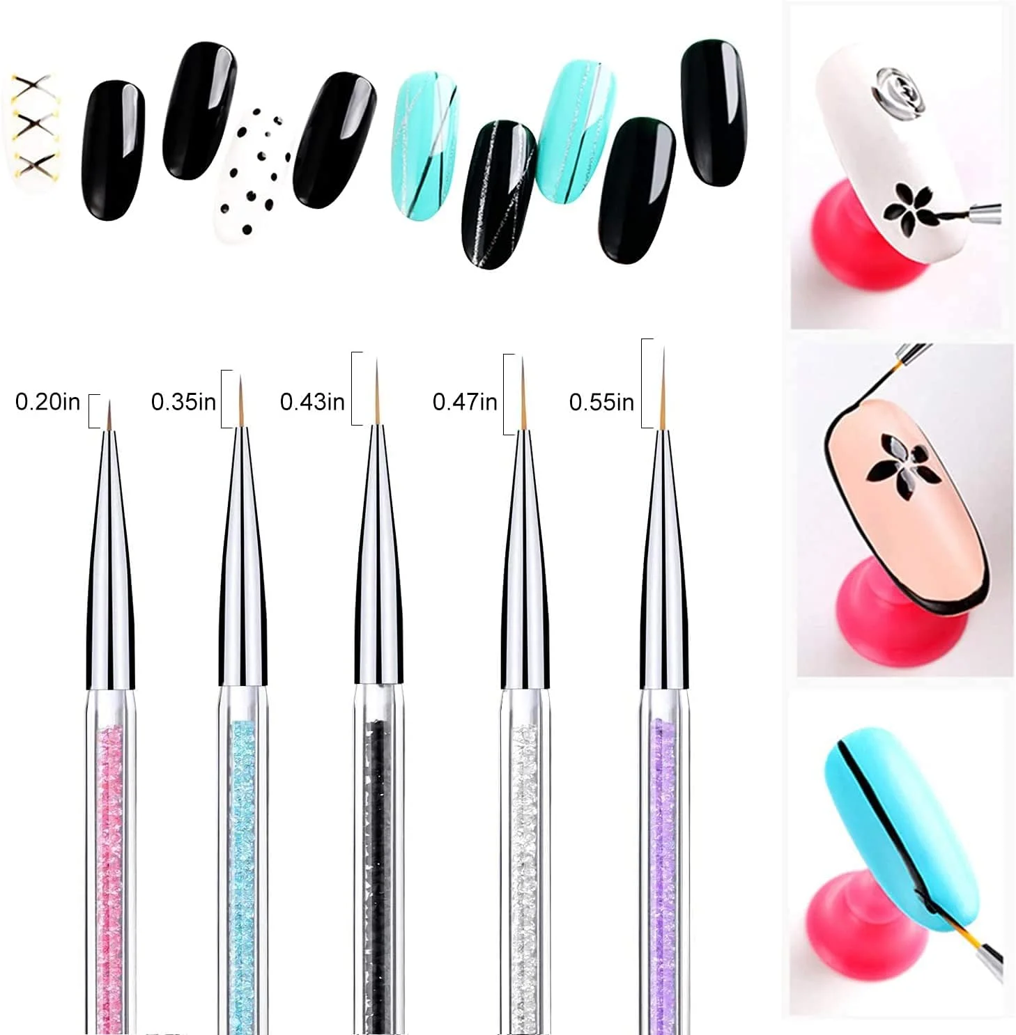 قلم موی طراحی ناخن ORiTi، 5 عددی، قلم طراحی ناخن، ست ابزار نقطه گذاری دو طرفه، قلم های طراحی و نقاشی نقطه ای ناخن (قلم موی طراحی ناخن) قلم موی طراحی ناخن ORiTi، 5 عددی، قلم طراحی ناخن، ست ابزار نقطه گذاری دو طرفه، قلم های طراحی و نقاشی نقطه ای ناخن (قلم موی طراحی ناخن)