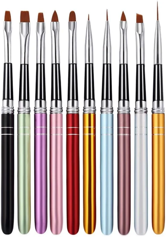 ست قلم موی طراحی ناخن 10 عددی چند رنگ ORiTi - قلم موهای خطی، تخت، مورب، گرد و زاویه دار ست قلم موی طراحی ناخن 10 عددی چند رنگ ORiTi - قلم موهای خطی، تخت، مورب، گرد و زاویه دار