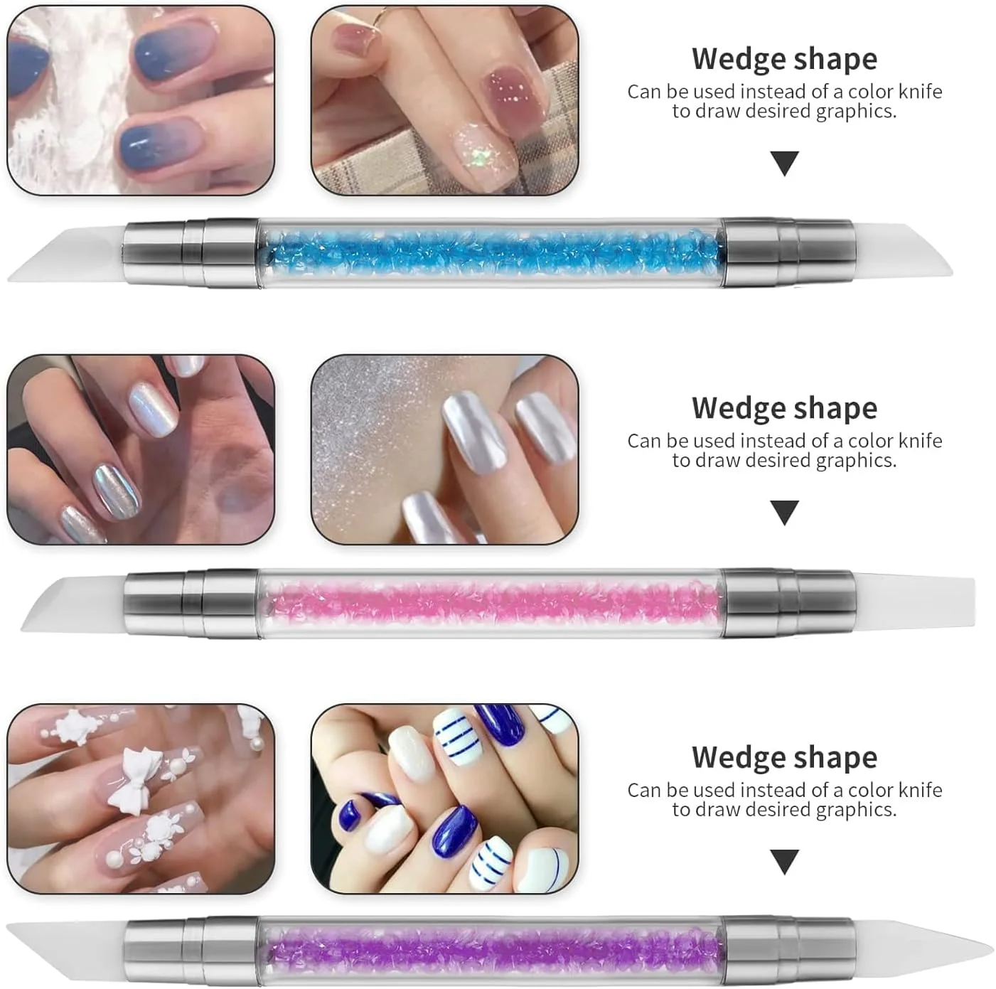 قلم های طراحی ناخن اکریلیک Odluzy، 5 عددی، قلم مجسمه سازی ناخن با برس ژل ناخن، قلم های حکاکی لاک ناخن نگین دار، قلم ناخن دسته اکریلیک با سر سیلیکونی، برس ناخن با نوک لاستیکی قلم های طراحی ناخن اکریلیک Odluzy، 5 عددی، قلم مجسمه سازی ناخن با برس ژل ناخن، قلم های حکاکی لاک ناخن نگین دار، قلم ناخن دسته اکریلیک با سر سیلیکونی، برس ناخن با نوک لاستیکی