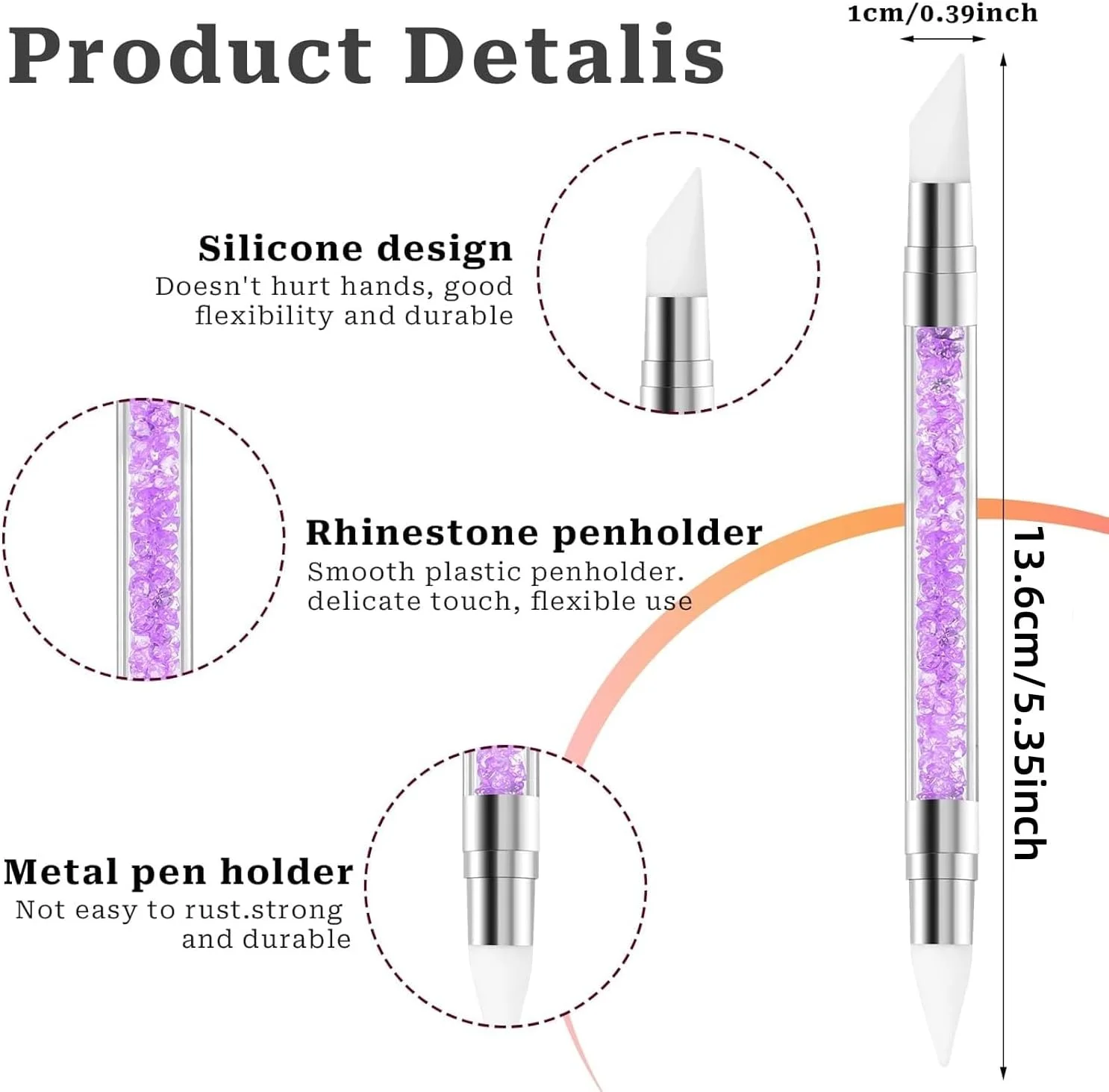 قلم های طراحی ناخن اکریلیک Odluzy، 5 عددی، قلم مجسمه سازی ناخن با برس ژل ناخن، قلم های حکاکی لاک ناخن نگین دار، قلم ناخن دسته اکریلیک با سر سیلیکونی، برس ناخن با نوک لاستیکی قلم های طراحی ناخن اکریلیک Odluzy، 5 عددی، قلم مجسمه سازی ناخن با برس ژل ناخن، قلم های حکاکی لاک ناخن نگین دار، قلم ناخن دسته اکریلیک با سر سیلیکونی، برس ناخن با نوک لاستیکی