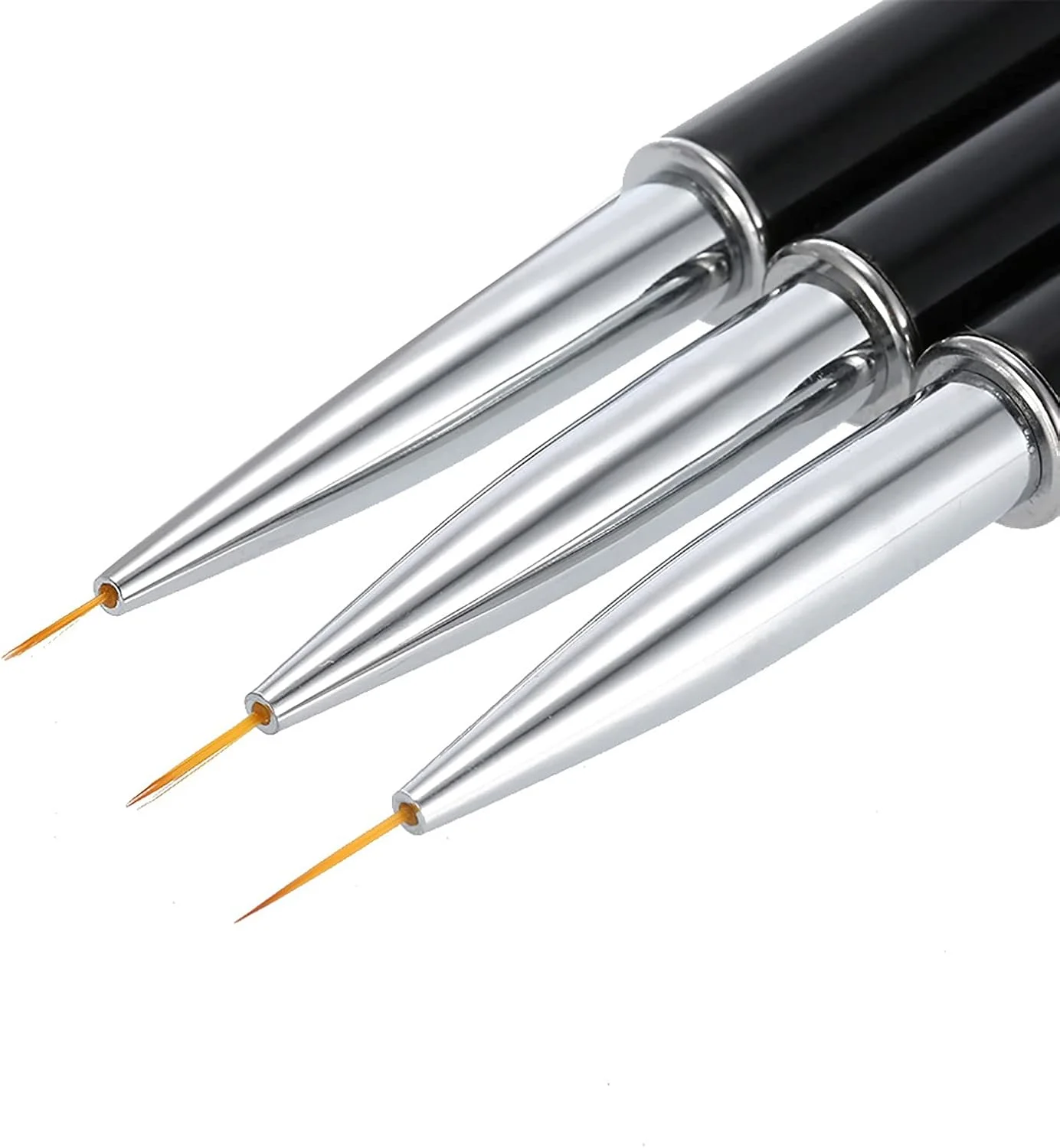 قلم طراحی ناخن 7 میلی متری کریستالی اکریلیک، قلم موی ژل UV طراحی ناخن، قلم موی موی نایلونی، ابزار مانیکور و خط کشی ناخن