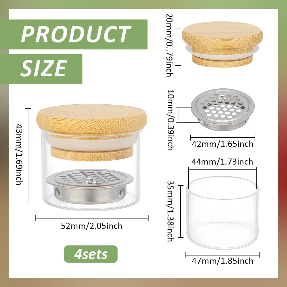 FINGERINSPIRE ست 4 عددی فنجان شستشوی برس های طراحی ناخن، ظرف داپن با درب و لایه توری شیشه ای، تمیز کننده برس ناخن قابل حمل، فنجان حذف مایع ابزار شستشوی برس طراحی ناخن برای پولک های ناخن FINGERINSPIRE ست 4 عددی فنجان شستشوی برس های طراحی ناخن، ظرف داپن با درب و لایه توری شیشه ای، تمیز کننده برس ناخن قابل حمل، فنجان حذف مایع ابزار شستشوی برس طراحی ناخن برای پولک های ناخن