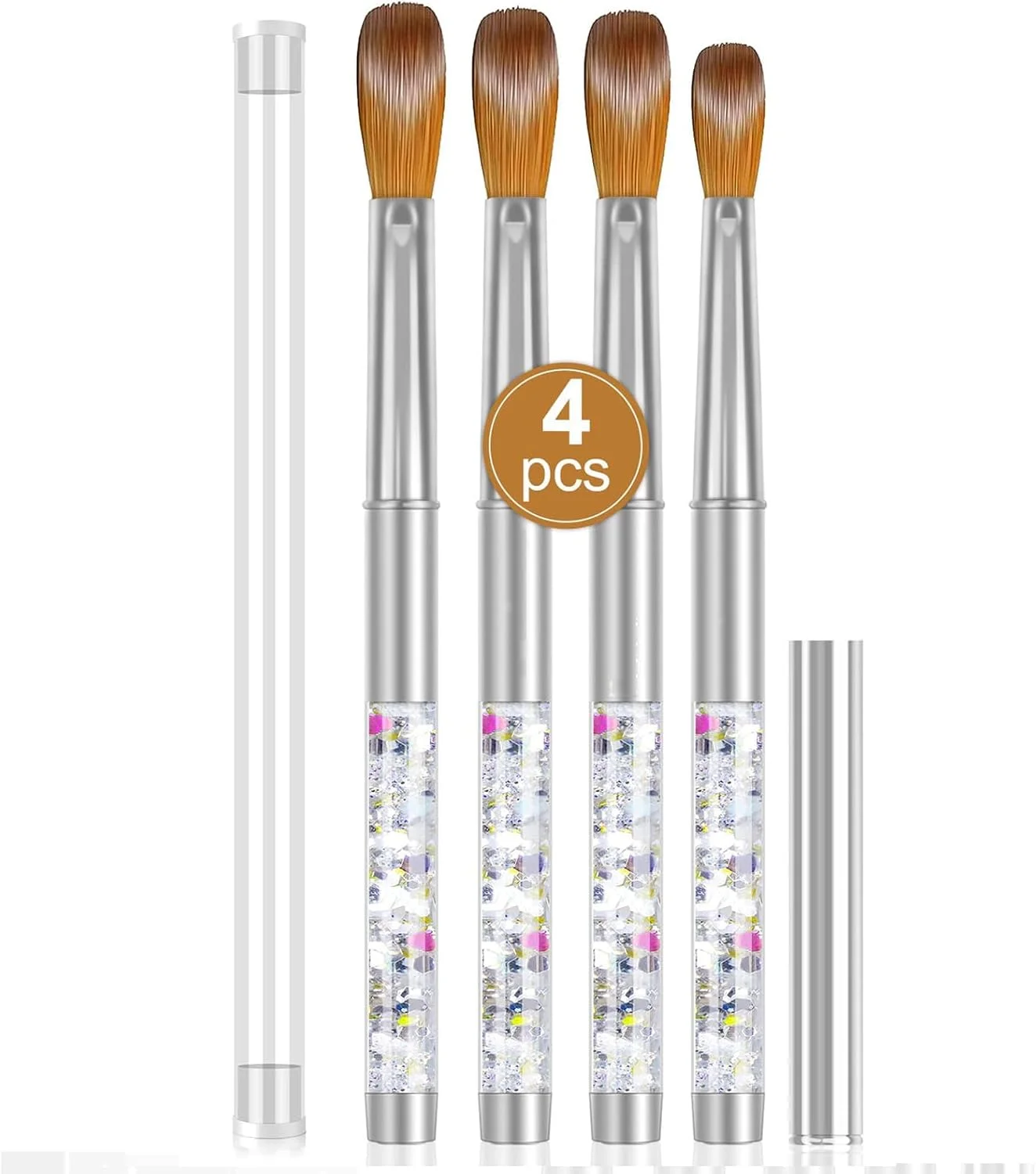 ست قلم موی اکریلیک Parlberd - 4 عدد قلم موی ناخن برای استفاده از اکریلیک، سایز 6/10/12/14 ابزار ناخن اکریلیک برای مبتدیان و حرفه ای ها ست قلم موی اکریلیک Parlberd - 4 عدد قلم موی ناخن برای استفاده از اکریلیک، سایز 6/10/12/14 ابزار ناخن اکریلیک برای مبتدیان و حرفه ای ها