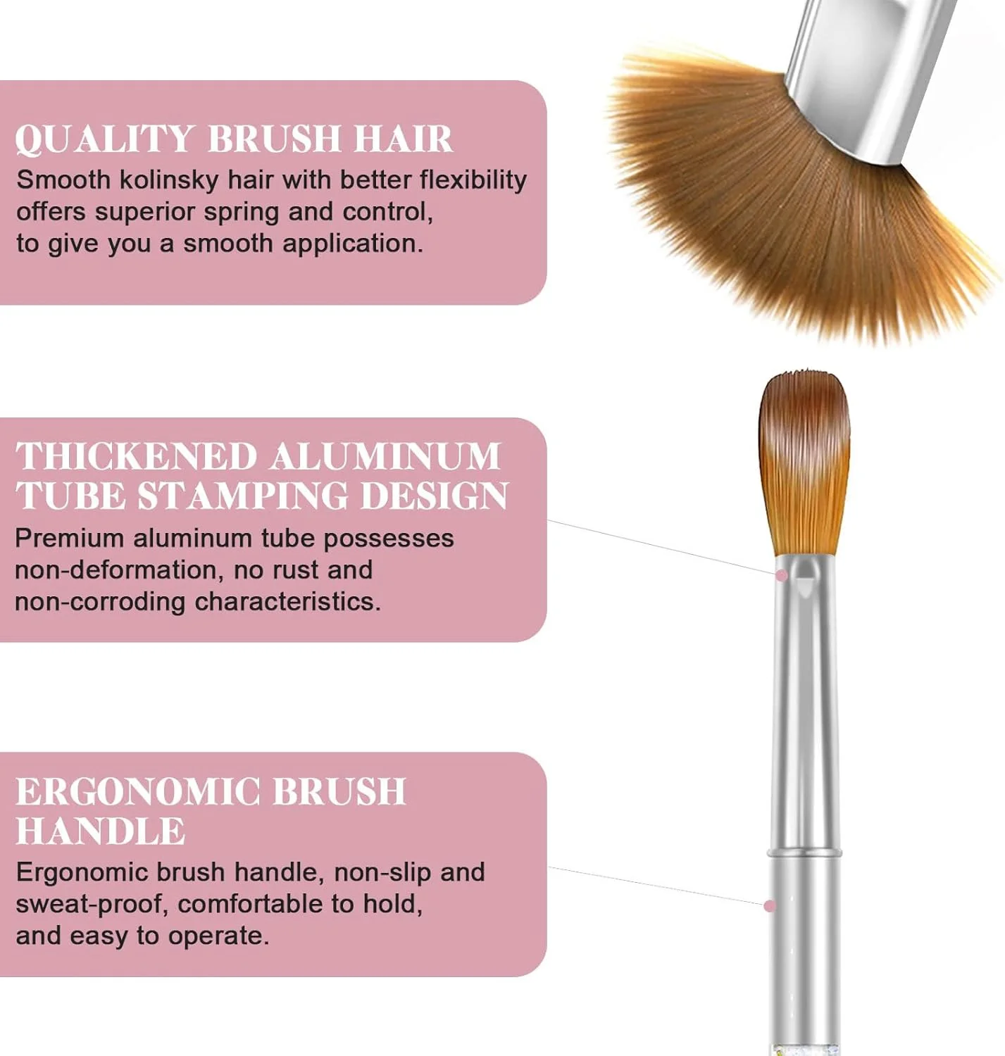 ست قلم موی اکریلیک Parlberd - 4 عدد قلم موی ناخن برای استفاده از اکریلیک، سایز 6/10/12/14 ابزار ناخن اکریلیک برای مبتدیان و حرفه ای ها ست قلم موی اکریلیک Parlberd - 4 عدد قلم موی ناخن برای استفاده از اکریلیک، سایز 6/10/12/14 ابزار ناخن اکریلیک برای مبتدیان و حرفه ای ها