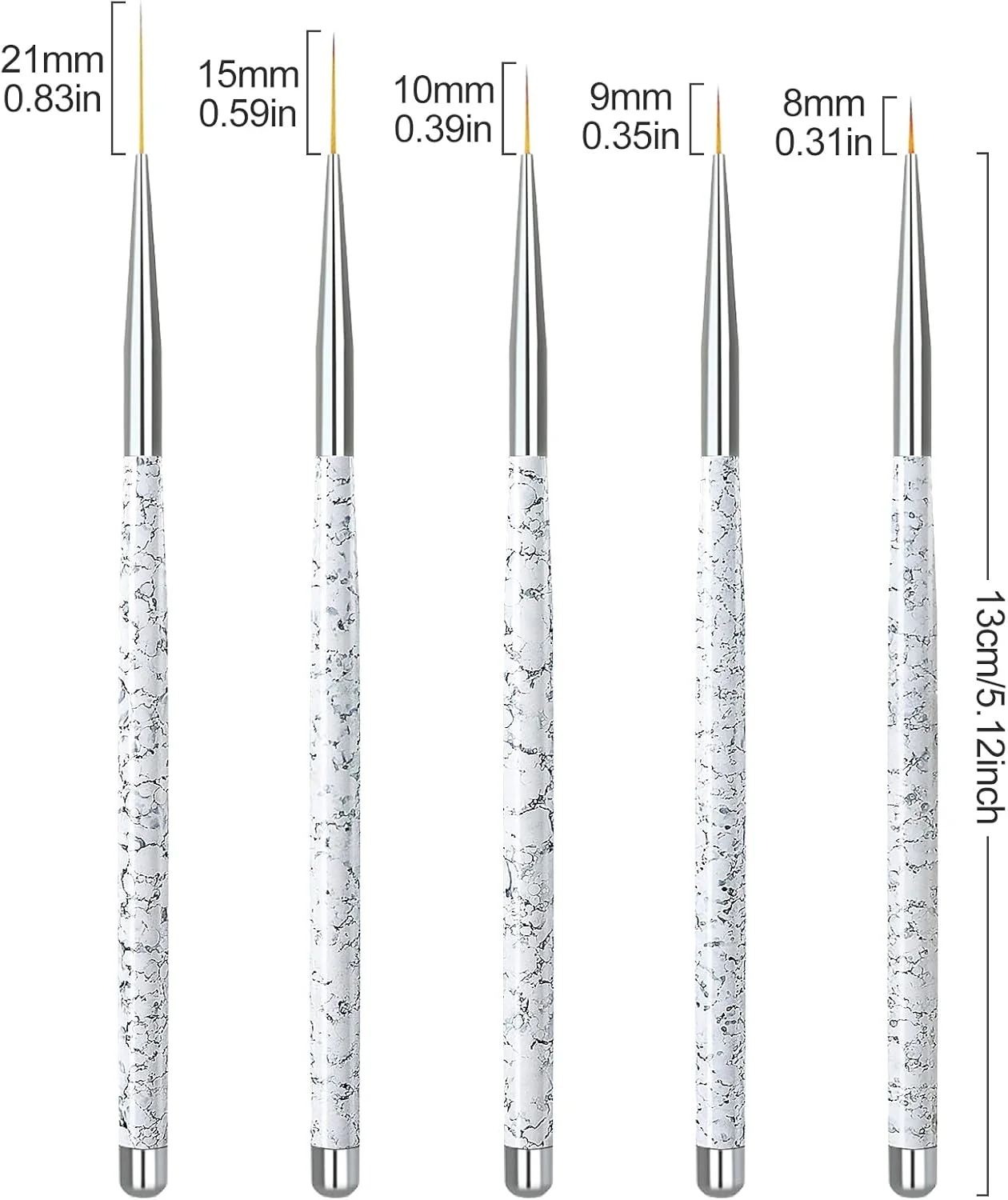 ست قلم موی طراحی ناخن Sularpek، 5 عدد قلم موی طراحی ناخن، قلم موی خطی طراحی ناخن، قلم موی نقاشی طراحی ناخن برای استفاده DIY و حرفه ای، ابزار نقطه گذاری ست قلم موی طراحی ناخن Sularpek، 5 عدد قلم موی طراحی ناخن، قلم موی خطی طراحی ناخن، قلم موی نقاشی طراحی ناخن برای استفاده DIY و حرفه ای، ابزار نقطه گذاری