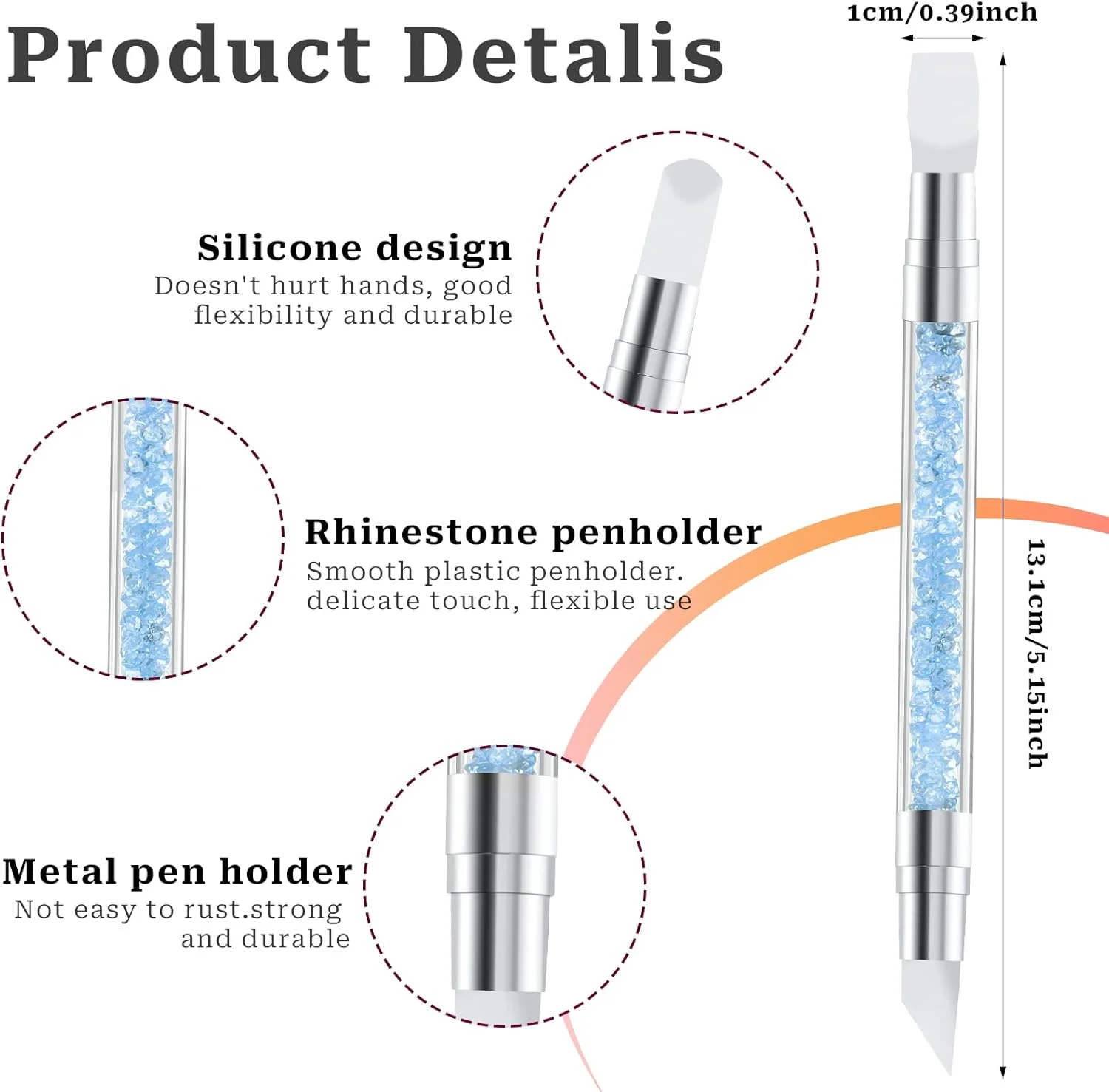 قلم طراحی ناخن سیلیکونی دو طرفه Sliverdew، ست 5 عددی، ابزار طراحی ناخن، قلم اکریلیک ناخن، برس های سیلیکونی برای ابزار طراحی ناخن رزینی، مناسب برای طراحی، فویل ناخن، حکاکی، ایجاد طرح و شکل دادن قلم طراحی ناخن سیلیکونی دو طرفه Sliverdew، ست 5 عددی، ابزار طراحی ناخن، قلم اکریلیک ناخن، برس های سیلیکونی برای ابزار طراحی ناخن رزینی، مناسب برای طراحی، فویل ناخن، حکاکی، ایجاد طرح و شکل دادن