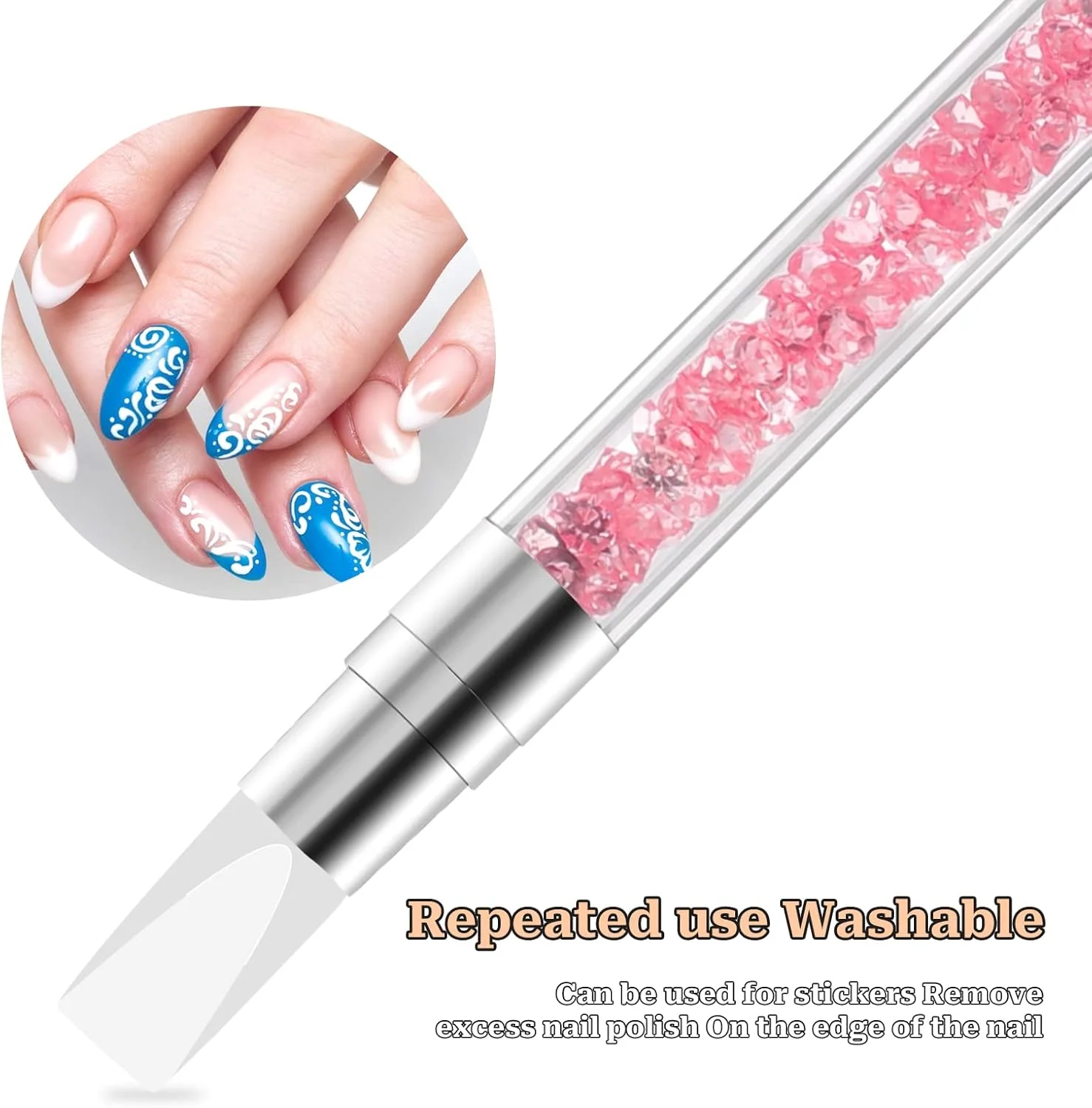 قلم طراحی ناخن سیلیکونی دو طرفه Sliverdew، ست 5 عددی، ابزار طراحی ناخن، قلم اکریلیک ناخن، برس های سیلیکونی برای ابزار طراحی ناخن رزینی، مناسب برای طراحی، فویل ناخن، حکاکی، ایجاد طرح و شکل دادن قلم طراحی ناخن سیلیکونی دو طرفه Sliverdew، ست 5 عددی، ابزار طراحی ناخن، قلم اکریلیک ناخن، برس های سیلیکونی برای ابزار طراحی ناخن رزینی، مناسب برای طراحی، فویل ناخن، حکاکی، ایجاد طرح و شکل دادن