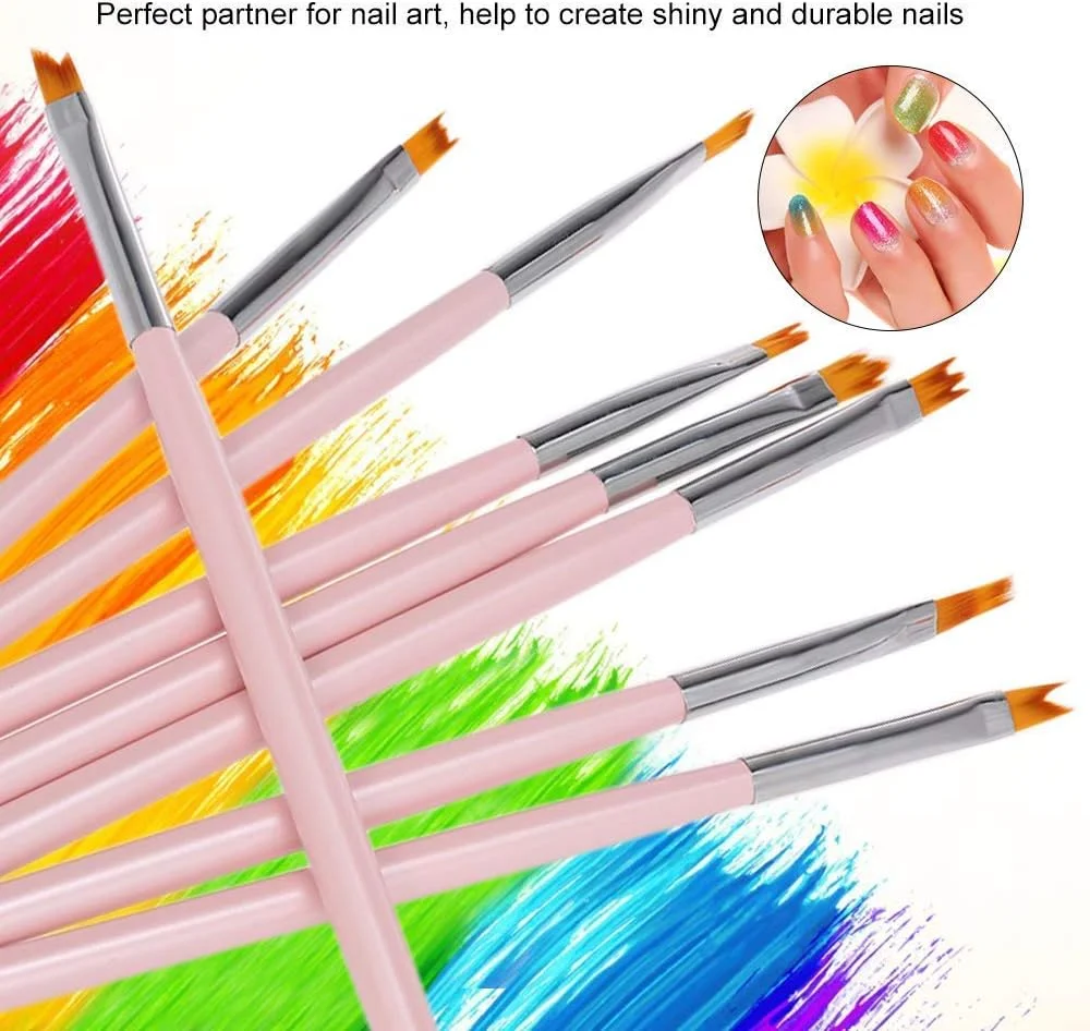 ست قلم موی طراحی ناخن 8 عددی SYOSI، قلم موهای طراحی ناخن با قلم اسفنجی دو سر، ست ابزار طراحی ناخن DIY، قلم موی ناخن ممتاز با دسته چوبی ست قلم موی طراحی ناخن 8 عددی SYOSI، قلم موهای طراحی ناخن با قلم اسفنجی دو سر، ست ابزار طراحی ناخن DIY، قلم موی ناخن ممتاز با دسته چوبی