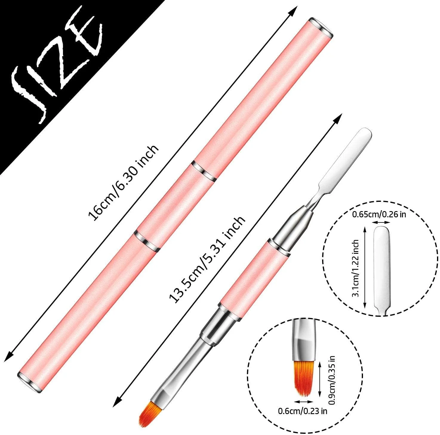 قلم موی ناخن دو طرفه SYOSI، برس ناخن و کاردک 2 در 1، ابزار برس ژل ناخن استیل ضد زنگ 2 عددی، ژل پاک کننده کوتیکول لاک ناخن برای اکستنشن ناخن، طراحی هنر ناخن، نقاشی سالن DIY قلم موی ناخن دو طرفه SYOSI، برس ناخن و کاردک 2 در 1، ابزار برس ژل ناخن استیل ضد زنگ 2 عددی، ژل پاک کننده کوتیکول لاک ناخن برای اکستنشن ناخن، طراحی هنر ناخن، نقاشی سالن DIY