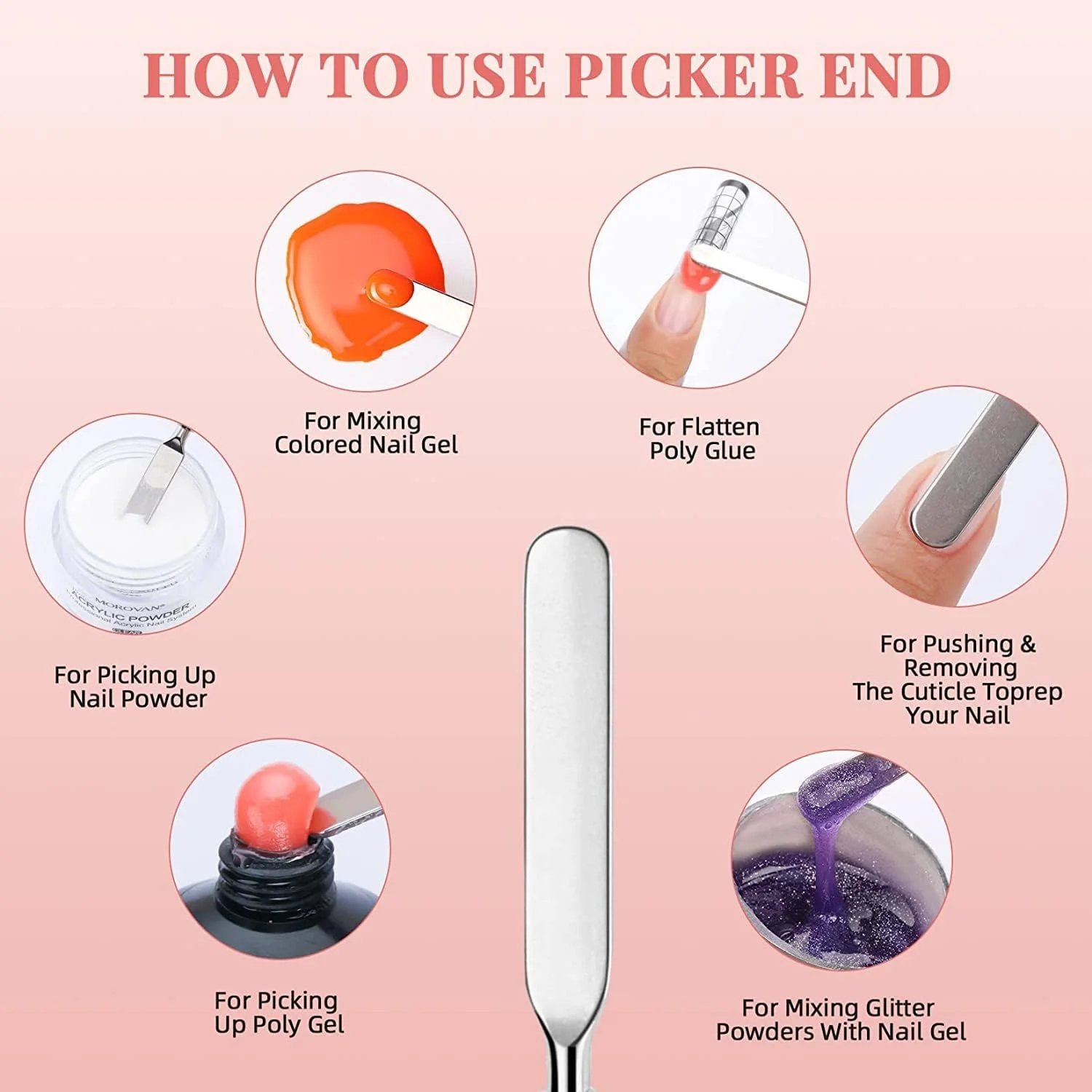 قلم موی ناخن دو طرفه SYOSI، برس ناخن و کاردک 2 در 1، ابزار برس ژل ناخن استیل ضد زنگ 2 عددی، ژل پاک کننده کوتیکول لاک ناخن برای اکستنشن ناخن، طراحی هنر ناخن، نقاشی سالن DIY قلم موی ناخن دو طرفه SYOSI، برس ناخن و کاردک 2 در 1، ابزار برس ژل ناخن استیل ضد زنگ 2 عددی، ژل پاک کننده کوتیکول لاک ناخن برای اکستنشن ناخن، طراحی هنر ناخن، نقاشی سالن DIY