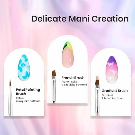 ست قلم موی طراحی ناخن تزویق، ست ابزار ناخن دو طرفه، ابزار نقطه گذاری طراحی ناخن، برای کشیدن خطوط (9 عدد) ست قلم موی طراحی ناخن تزویق، ست ابزار ناخن دو طرفه، ابزار نقطه گذاری طراحی ناخن، برای کشیدن خطوط (9 عدد)