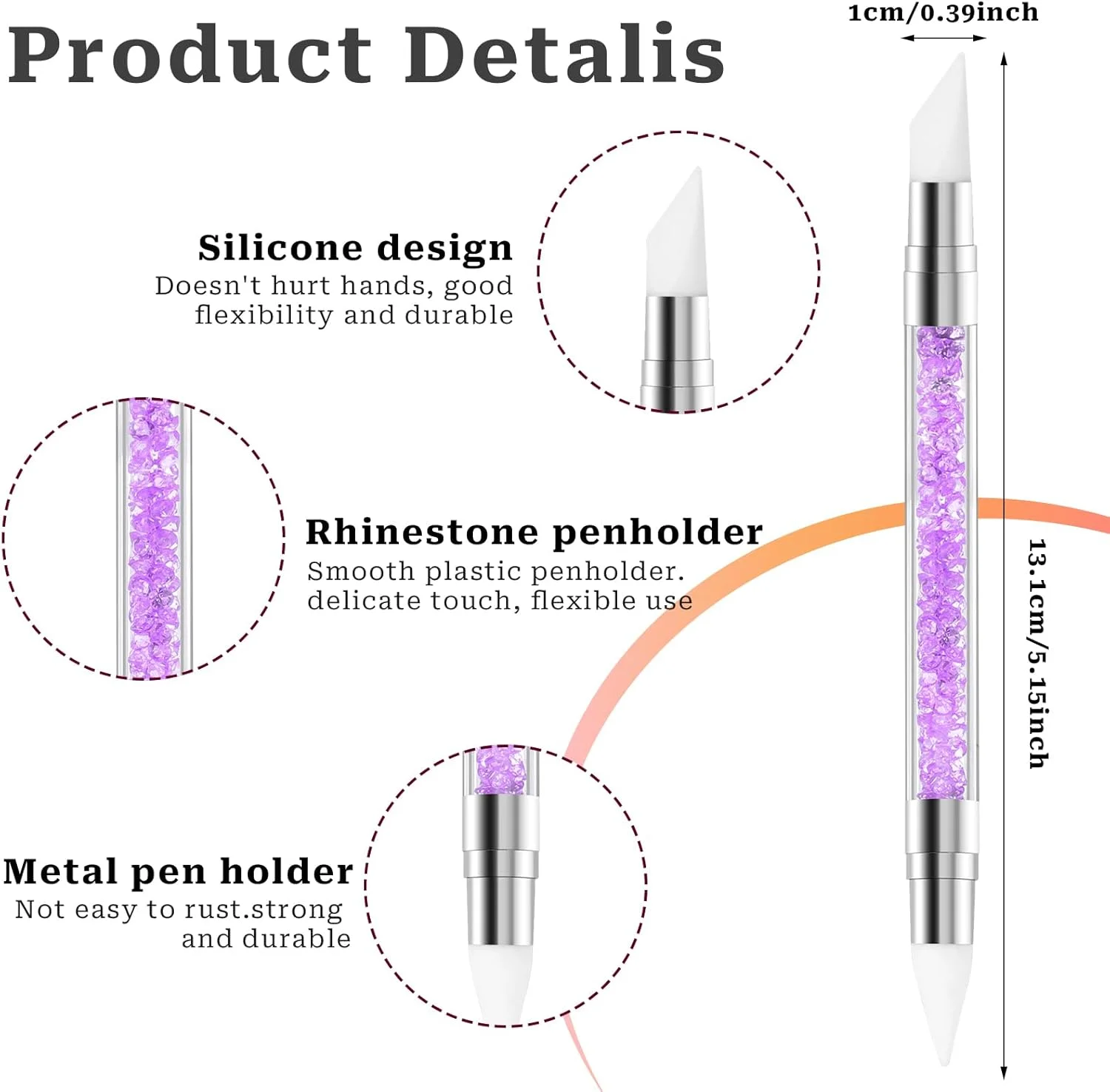 ست 5 عددی قلم طراحی ناخن، قلم مجسمه سازی ناخن برای طراحی فویل ناخن، طراحی شکل دهی، ست ابزار نقطه گذاری ناخن دو طرفه ست 5 عددی قلم طراحی ناخن، قلم مجسمه سازی ناخن برای طراحی فویل ناخن، طراحی شکل دهی، ست ابزار نقطه گذاری ناخن دو طرفه