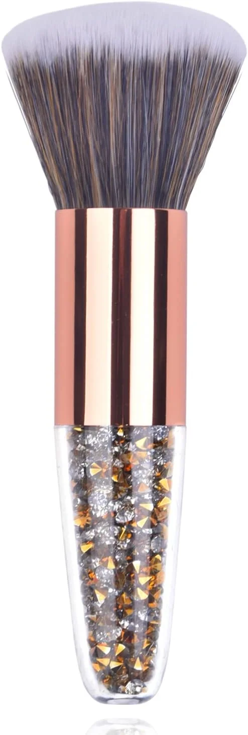 برس پاک کننده گرد و غبار ناخن Ycyan با دسته نگین دار، ابزار حرفه ای برای پاک کردن گرد و غبار ناخن برای ناخن های ژلی آکریلیک