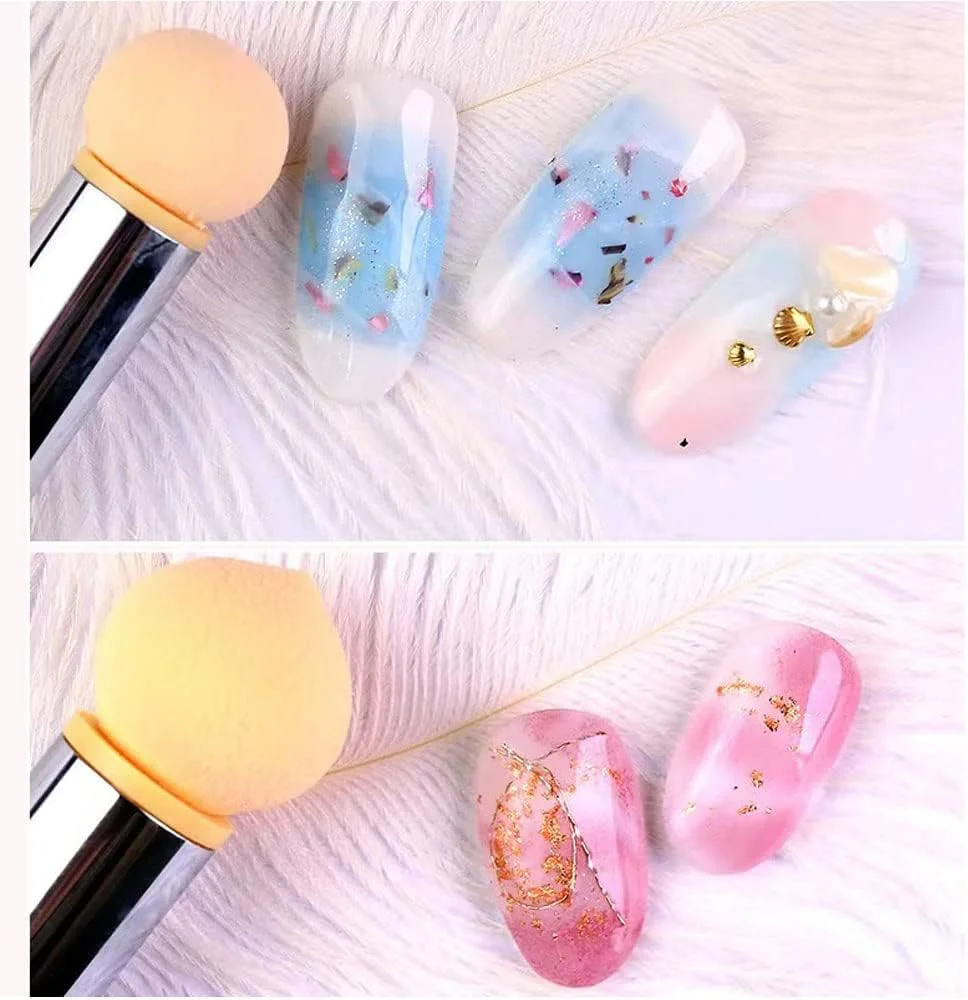 قلم اسفنجی گرادیان ناخن ForSewian، برس طراحی ناخن دو سر با 20 عدد سر جایگزین برای طراحی هنری ناخن