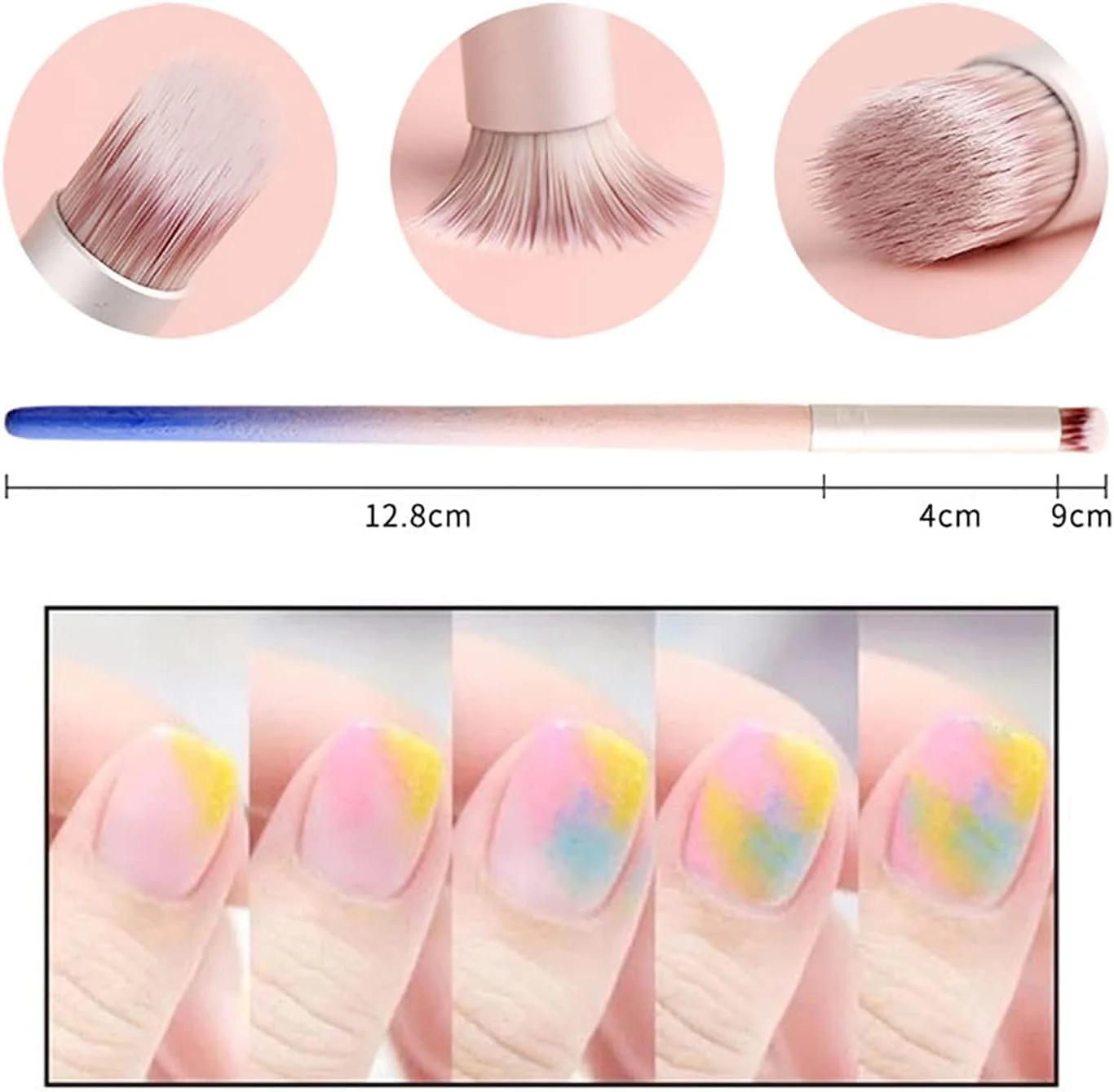 ست قلم موی آمبره ناخن TERRIFI، 6 عددی، قلم های چوبی برای ناخن های ژلی، برس های طراحی ناخن گرادیانی، کیت نقاشی ناخن، ابزار طراحی ناخن، لوازم جانبی ناخن اکریلیک