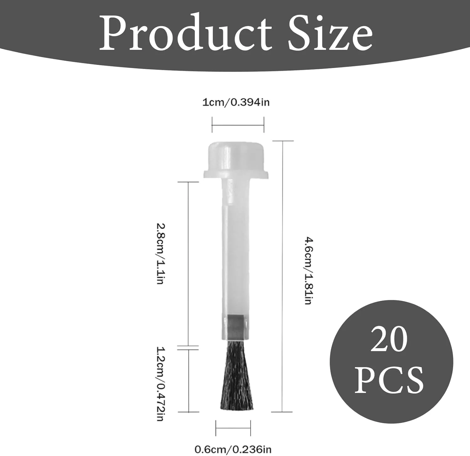 Ymxil 20 عدد برس جایگزین لاک ناخن، برس لاک، برس ژل ناخن، برس اپلیکاتور ناخن، برس بیس کت ناخن، برس رنگ ناخن، برس پودر دیپ ناخن