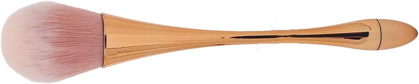 برس گردگیری پودر ناخن Xinwe، دسته فیبر مصنوعی برس تمیز کننده گرد و غبار ناخن با کاربری آسان، قالب گیری ضخیم و بدون بو برای آرایش (رزگلد)