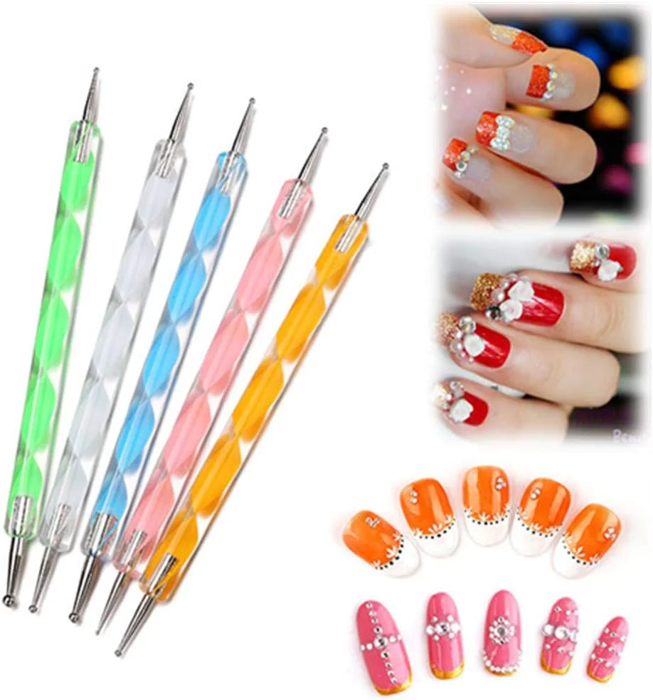 مجموعه ۲۰ عددی ابزار طراحی ناخن ونز، شامل قلم های طراحی، نقطه گذاری و برس لاک