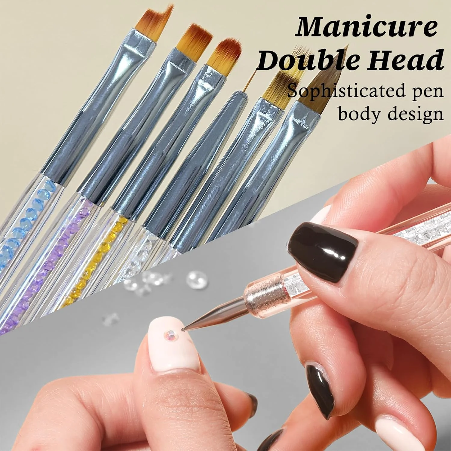 ست قلم موی طراحی ناخن، 6 تکه ابزار قلم موی لاک ناخن، قلم موی ژل اکستنشن، قلم موی خط ناخن، قلم موی تخت گلبرگ، قلم موی سازنده، قلم نقطه گذاری، ابزار نقاشی ناخن با پولک های اکلیلی درشت برای طراحی ناخن ژلی/اکریلیک ست قلم موی طراحی ناخن، 6 تکه ابزار قلم موی لاک ناخن، قلم موی ژل اکستنشن، قلم موی خط ناخن، قلم موی تخت گلبرگ، قلم موی سازنده، قلم نقطه گذاری، ابزار نقاشی ناخن با پولک های اکلیلی درشت برای طراحی ناخن ژلی/اکریلیک