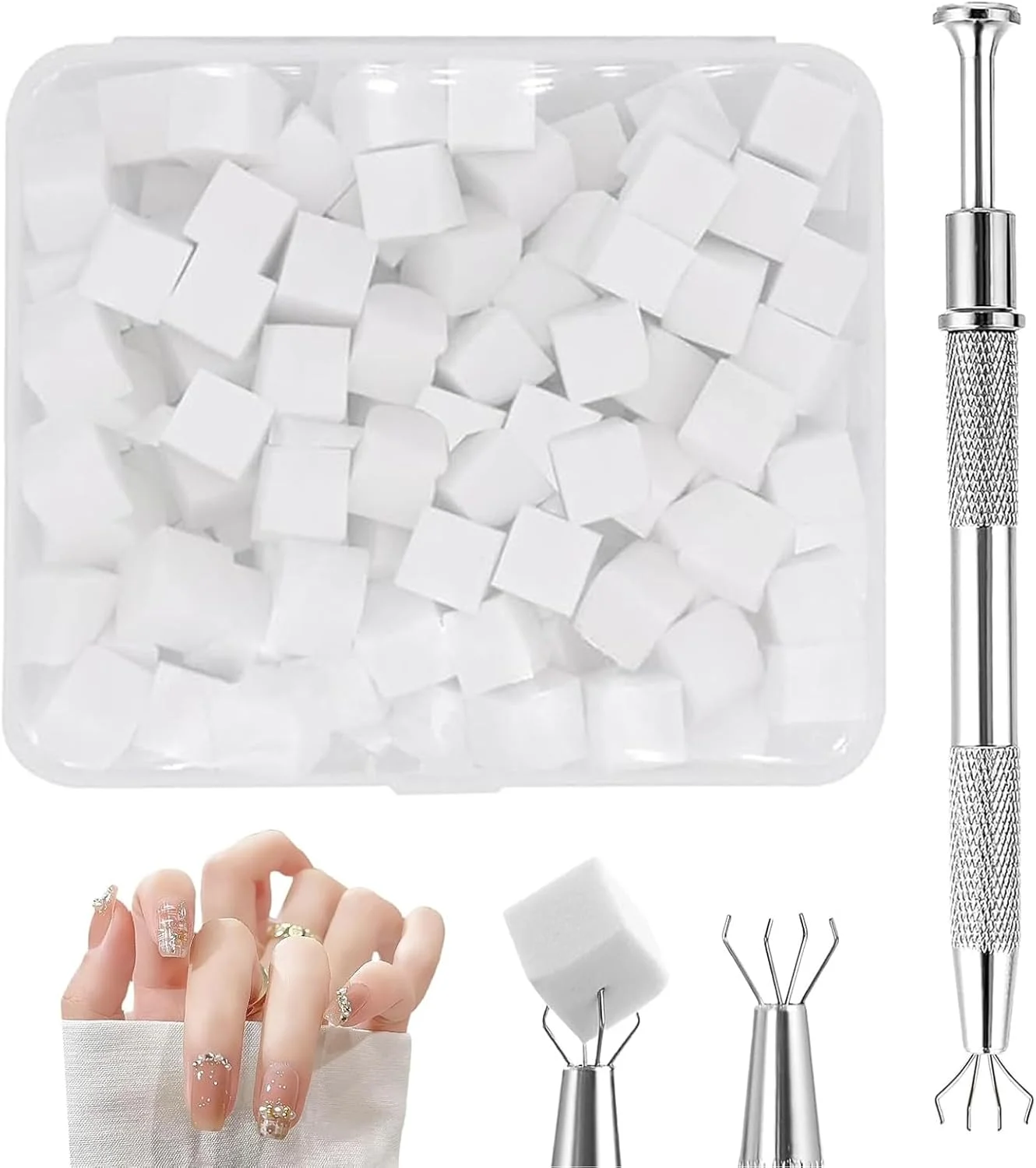 پد ناخن - 200 عدد پد اسفنجی ناخن به همراه قلم گیره ای - ابزار حرفه ای سالن زیبایی هنر مانیکور برای همسر، خانواده، دوستان، دختران و زنان پد ناخن - 200 عدد پد اسفنجی ناخن به همراه قلم گیره ای - ابزار حرفه ای سالن زیبایی هنر مانیکور برای همسر، خانواده، دوستان، دختران و زنان