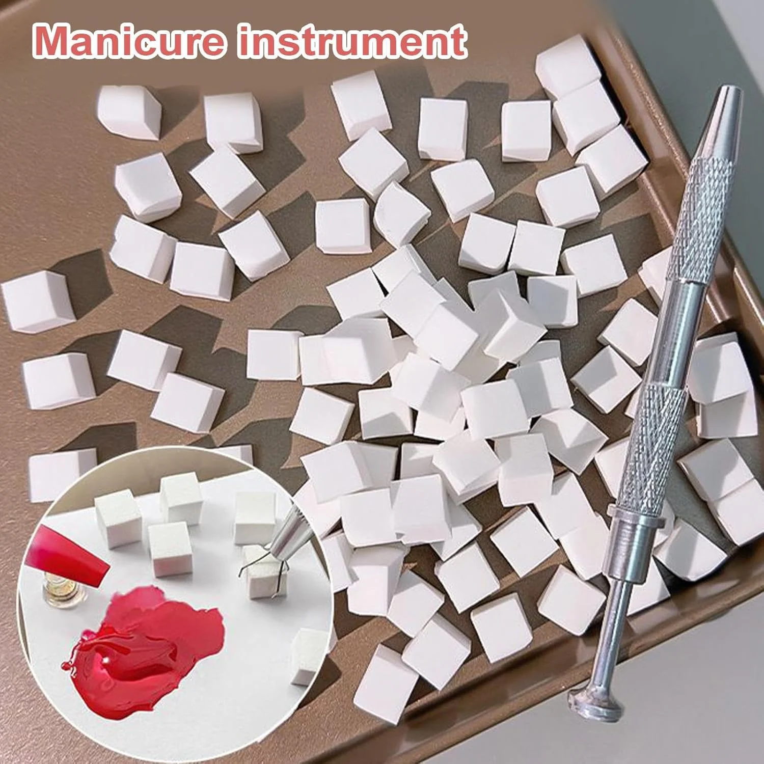 پد ناخن - 200 عدد پد اسفنجی ناخن به همراه قلم گیره ای - ابزار حرفه ای سالن زیبایی هنر مانیکور برای همسر، خانواده، دوستان، دختران و زنان