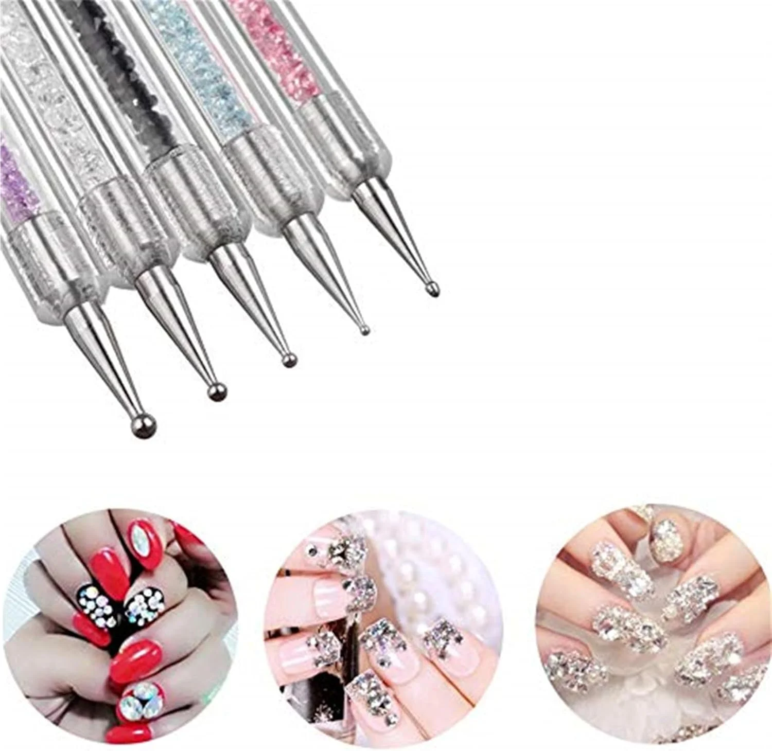 قلم طراحی ناخن، ابزار نقطه گذاری 6 عددی، قلم موی طراحی ناخن اکریلیک دو سر برای استفاده در خانه و سالن قلم طراحی ناخن، ابزار نقطه گذاری 6 عددی، قلم موی طراحی ناخن اکریلیک دو سر برای استفاده در خانه و سالن