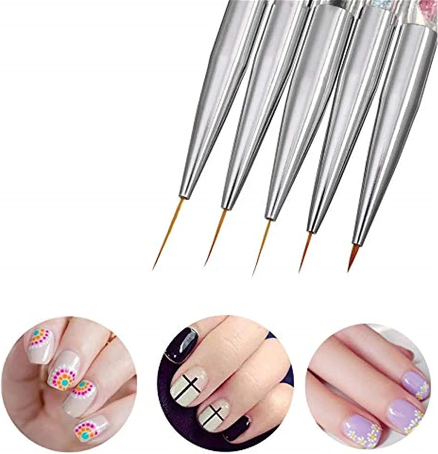 قلم طراحی ناخن، ابزار نقطه گذاری 6 عددی، قلم موی طراحی ناخن اکریلیک دو سر برای استفاده در خانه و سالن قلم طراحی ناخن، ابزار نقطه گذاری 6 عددی، قلم موی طراحی ناخن اکریلیک دو سر برای استفاده در خانه و سالن